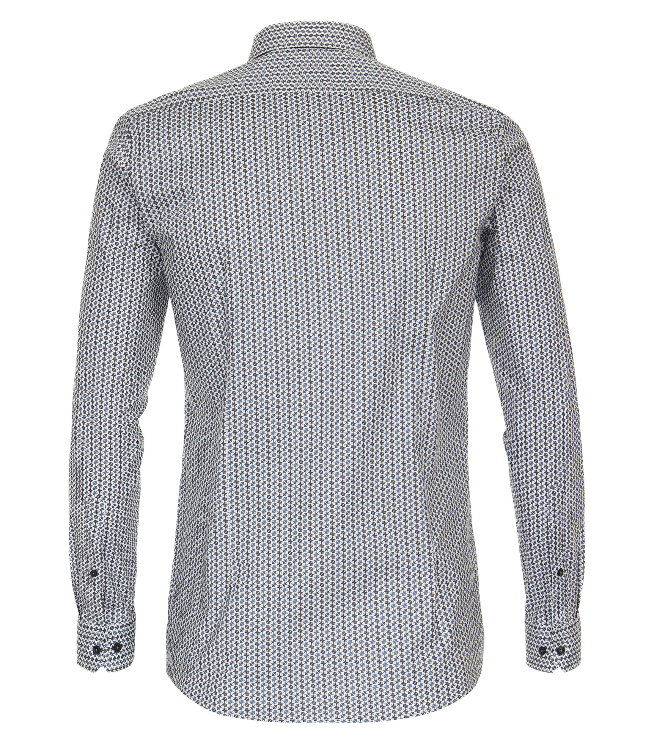 Ein Businesshemd im Print Muster in der Farbe Dunkelblau