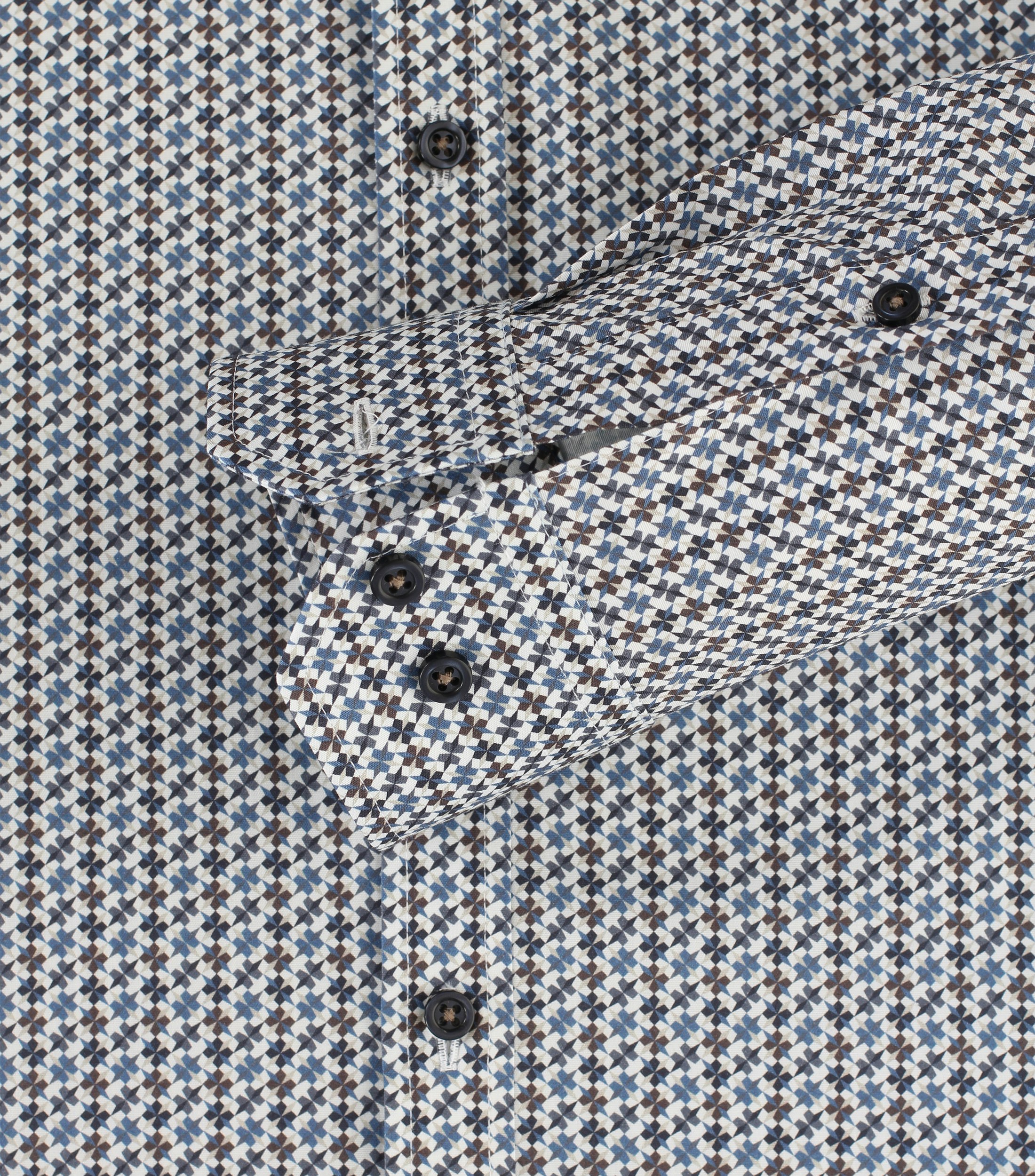 Ein Businesshemd im Print Muster in der Farbe Dunkelblau