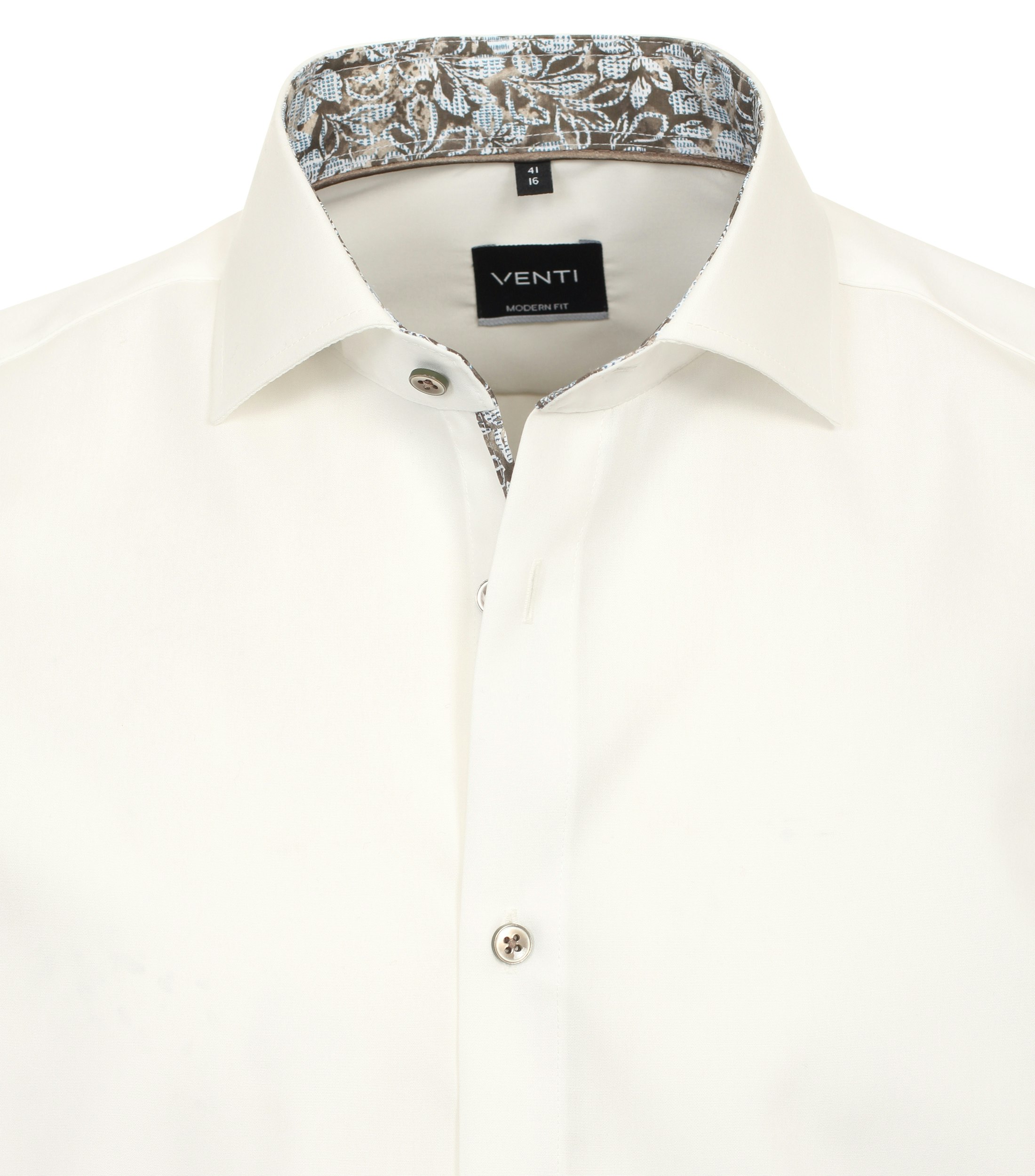 Ein Businesshemd im uni Muster in der Farbe Weiß