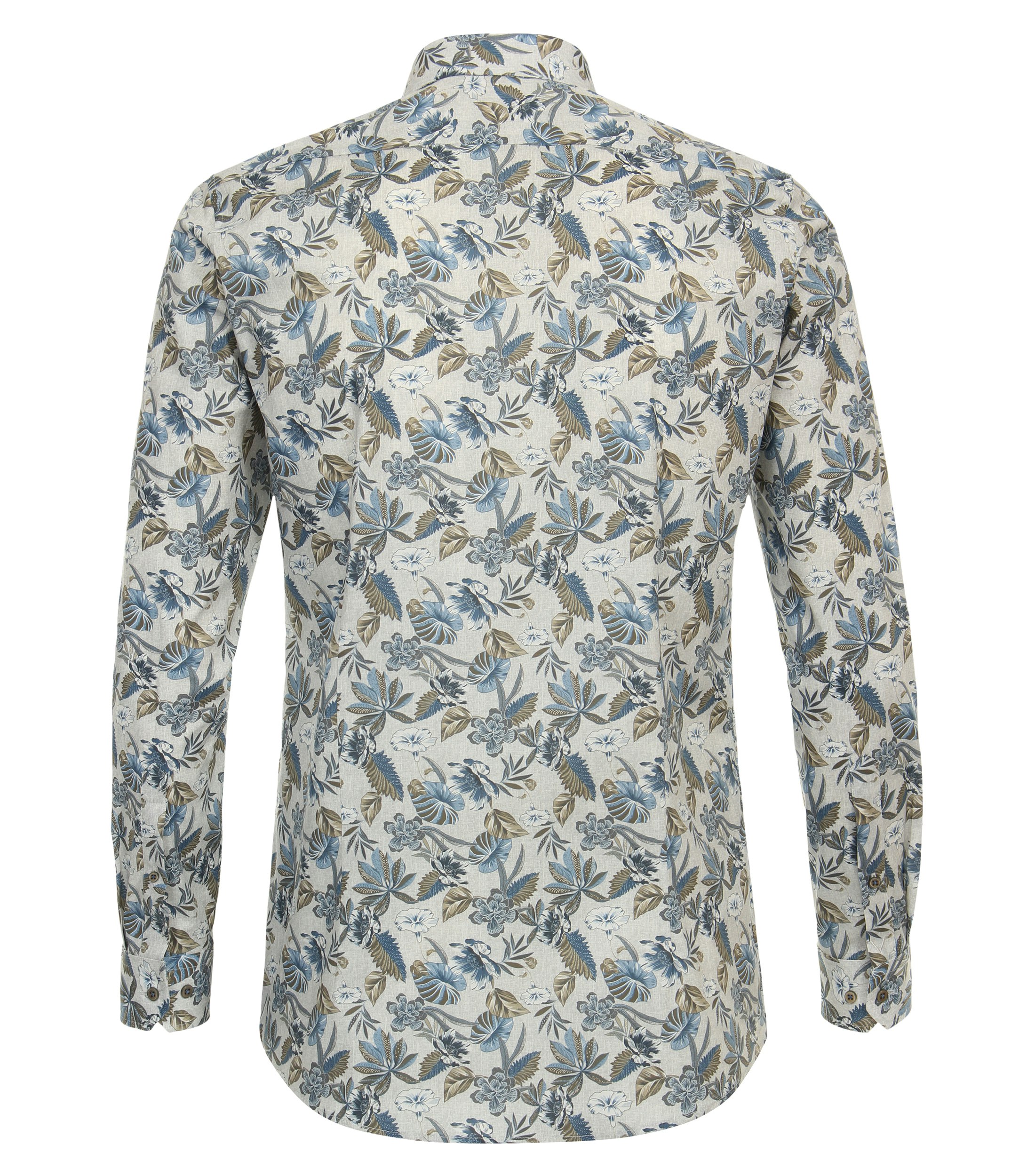 Ein Businesshemd im Print Muster in der Farbe Mittelblau