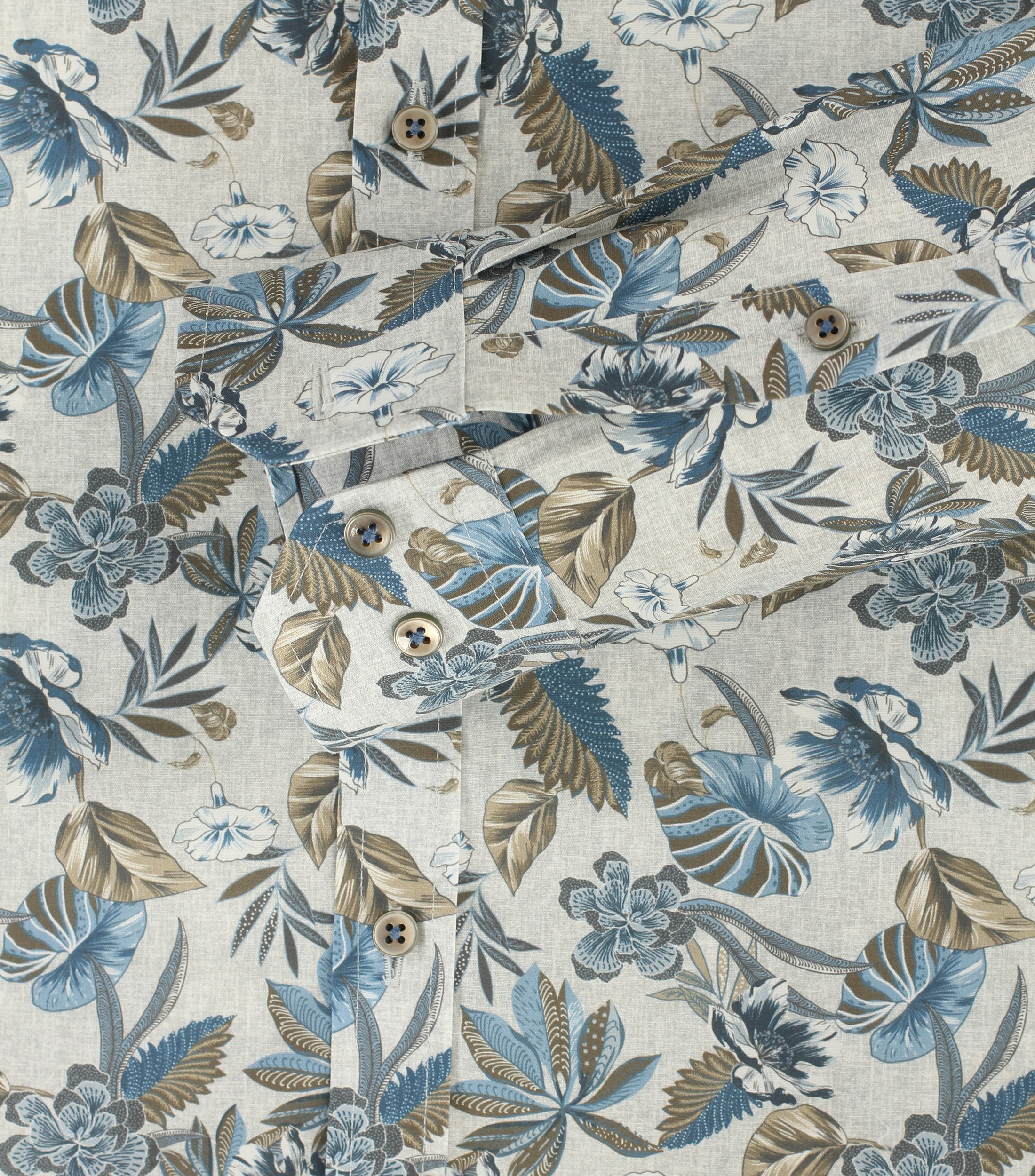 Ein Businesshemd im Print Muster in der Farbe Mittelblau