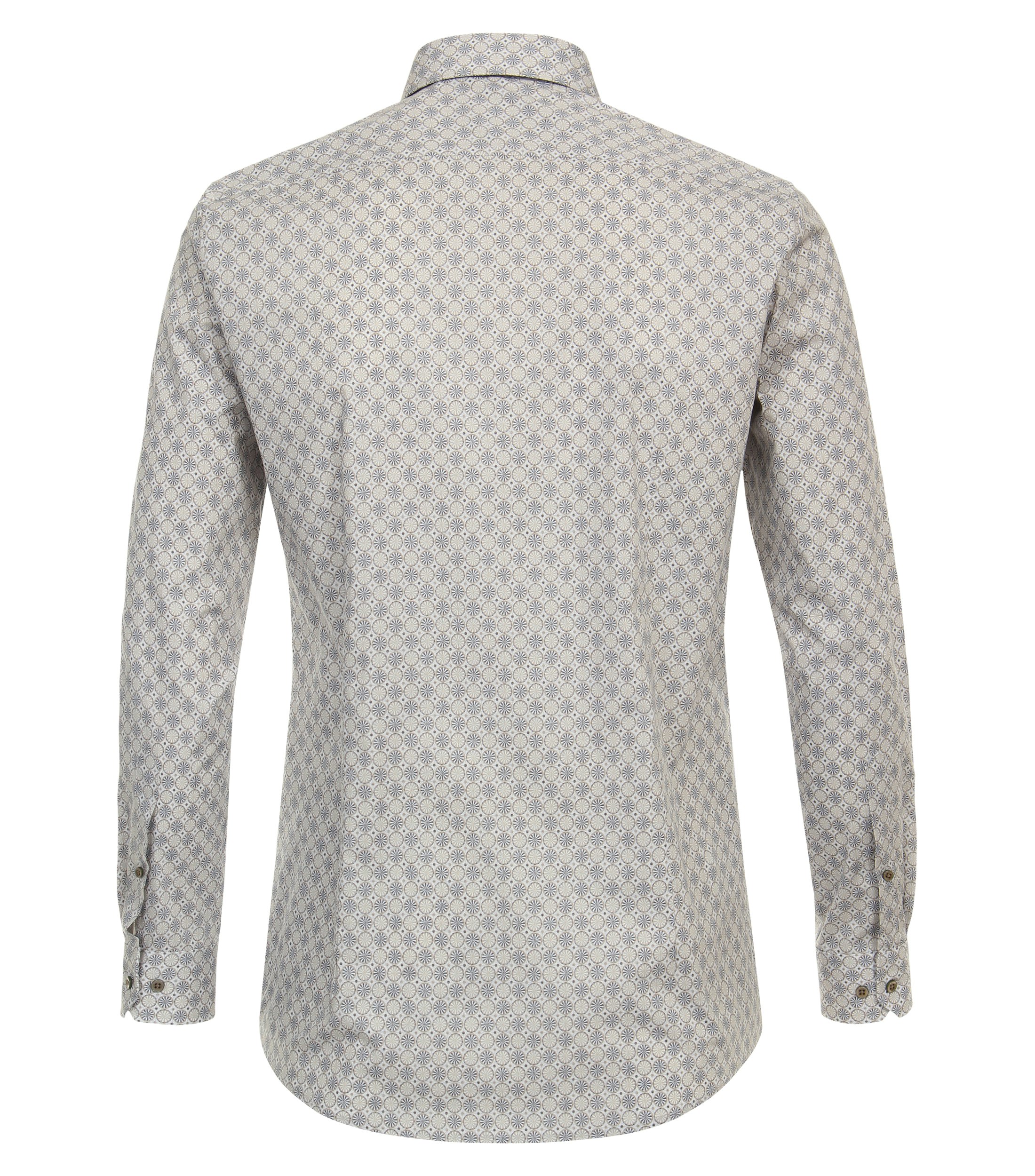 Ein Businesshemd im Print Muster in der Farbe Beige