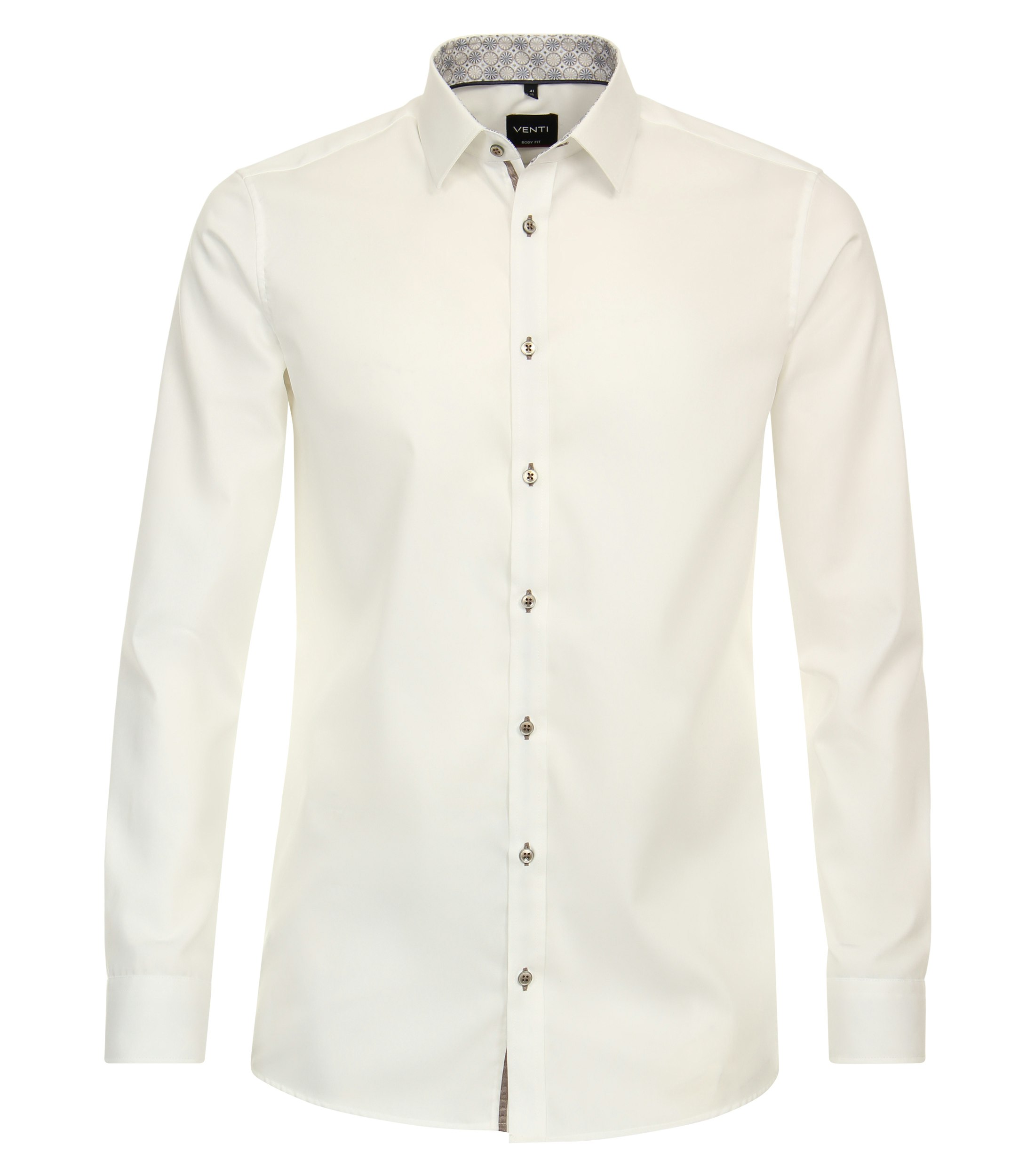 Ein Businesshemd im uni Muster in der Farbe Weiß