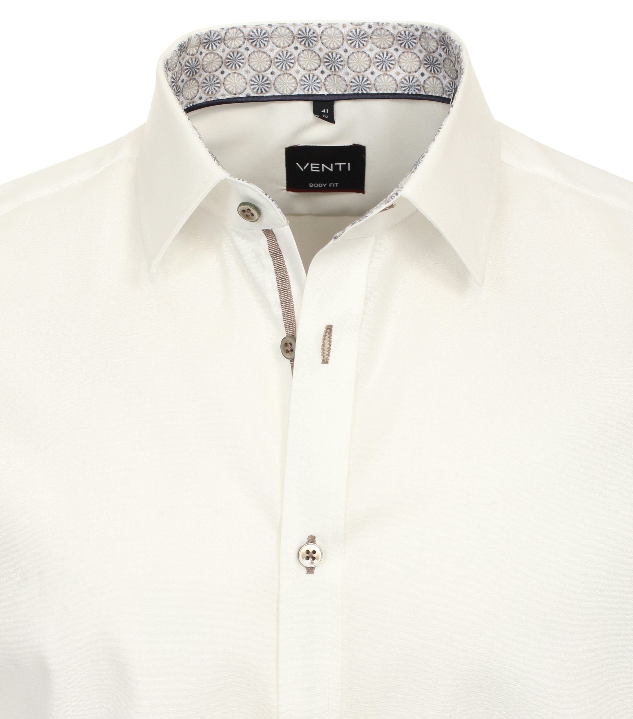 Ein Businesshemd im uni Muster in der Farbe Weiß