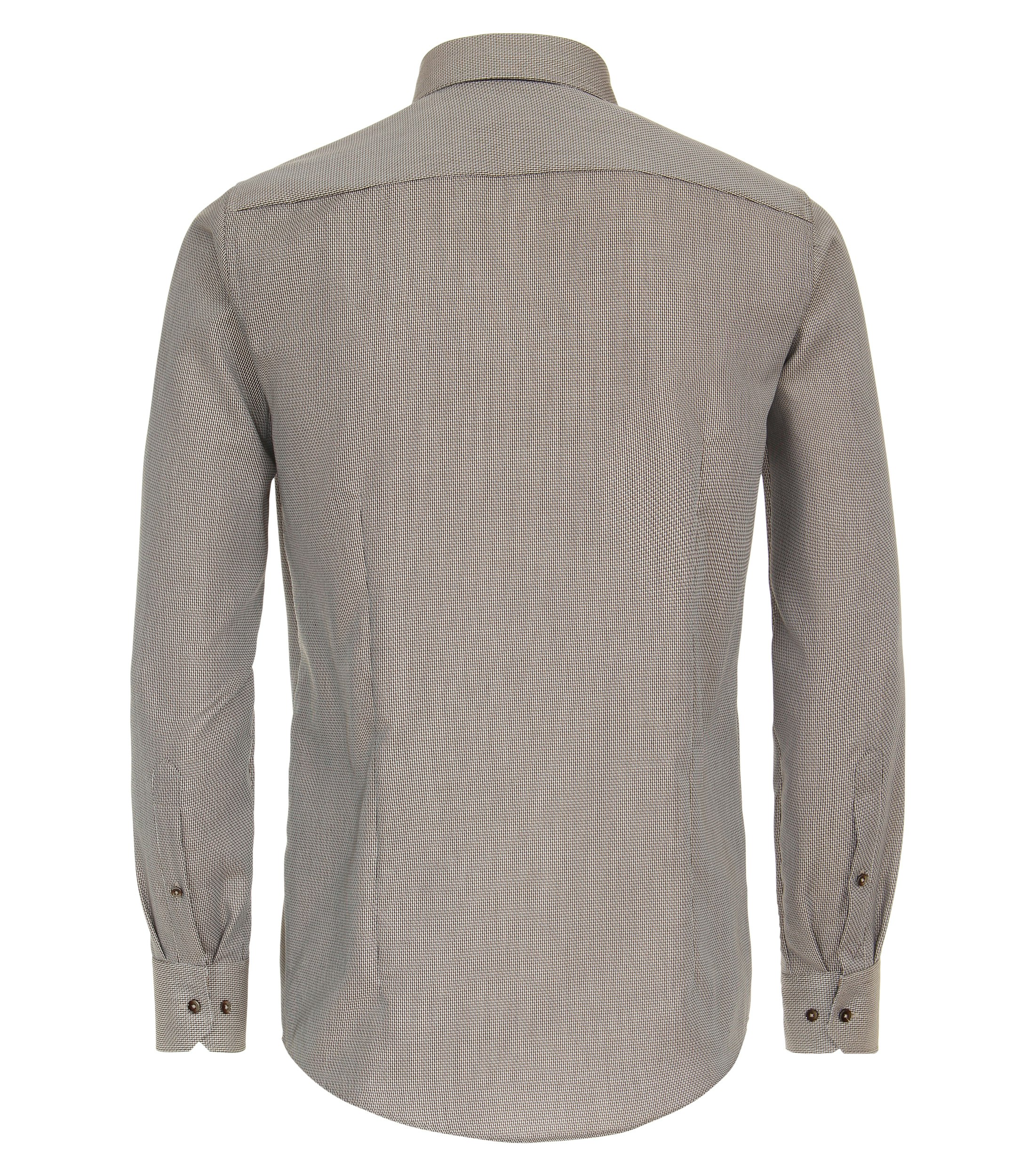 Ein Businesshemd im uni Muster in der Farbe Braun