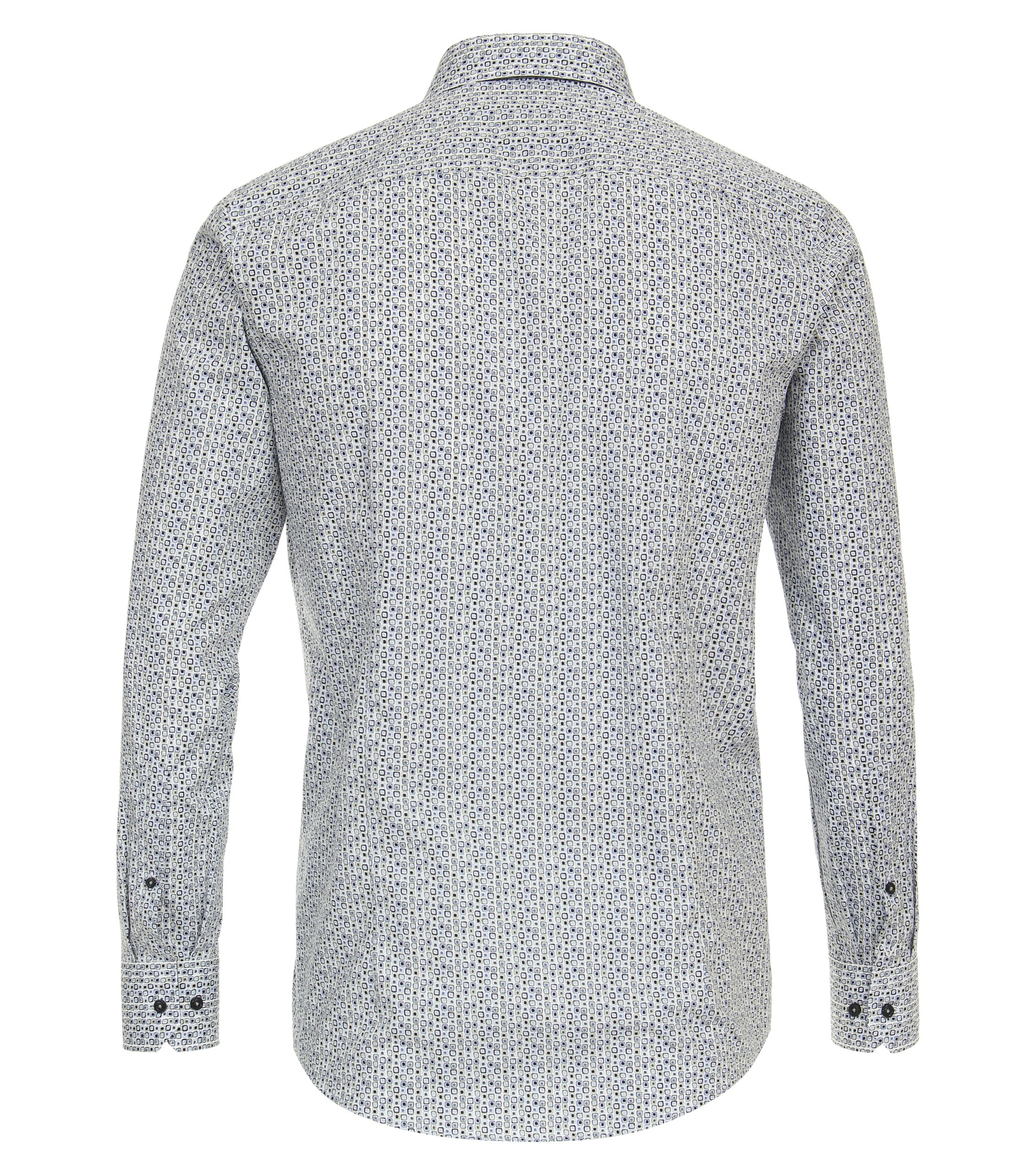 Ein Businesshemd im Print Muster in der Farbe Mittelblau