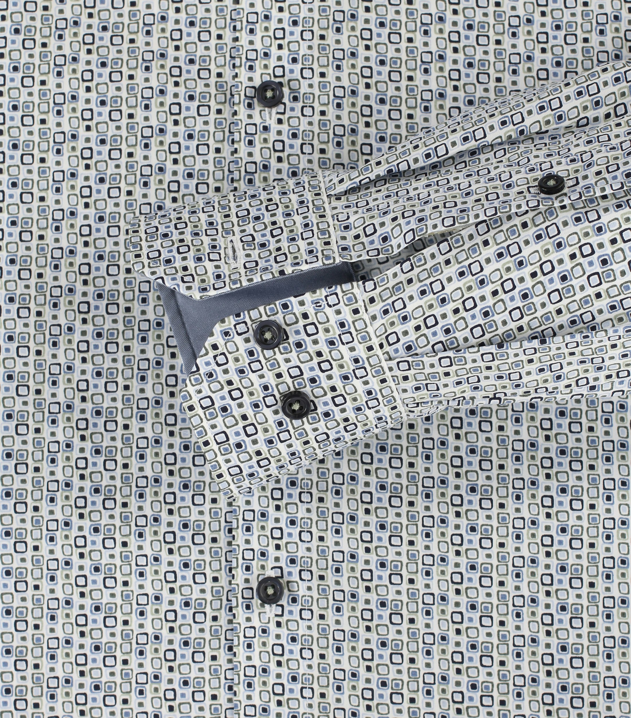 Ein Businesshemd im Print Muster in der Farbe Mittelblau