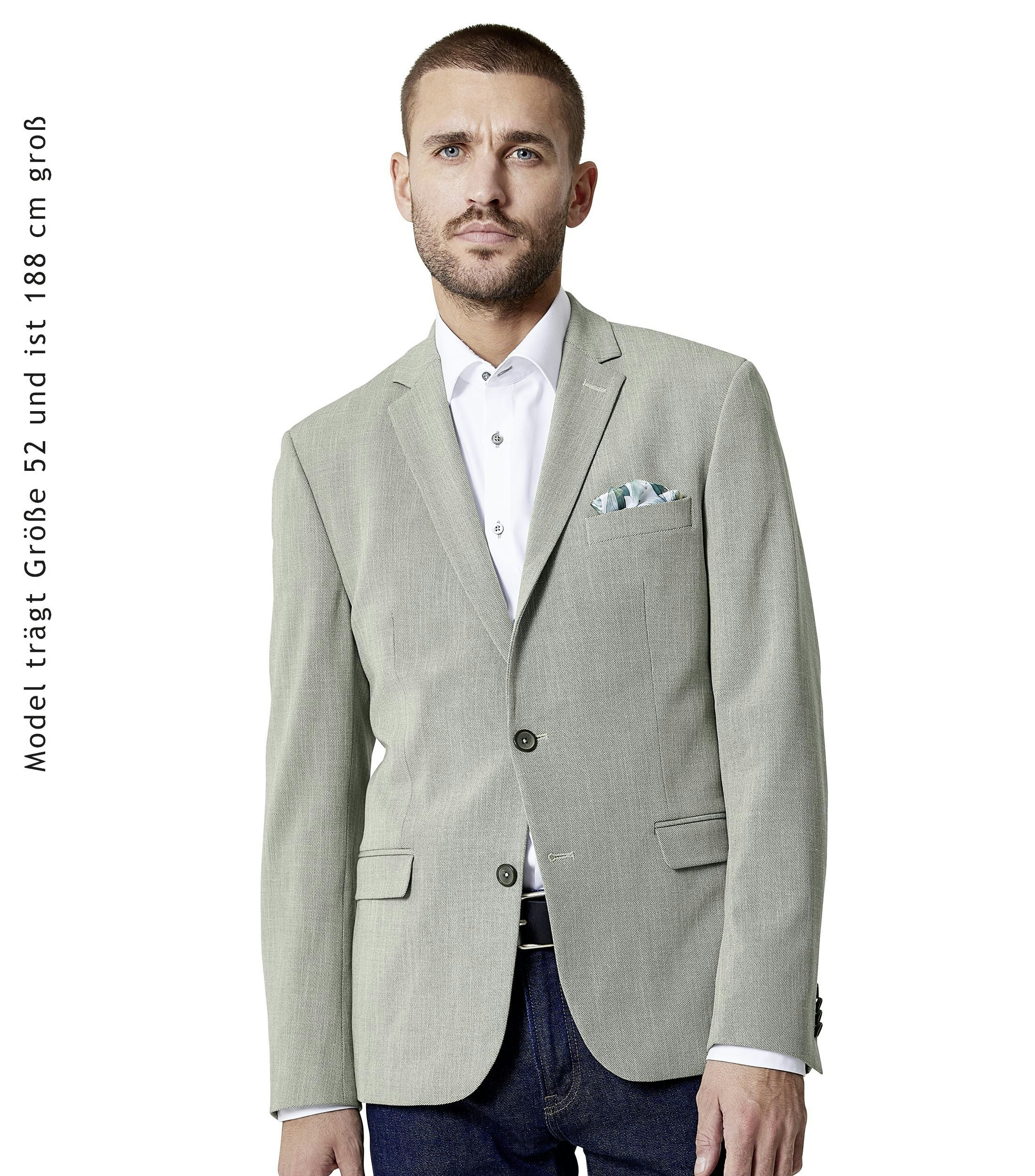 Ein Sakko im uni Muster in der Farbe Grün