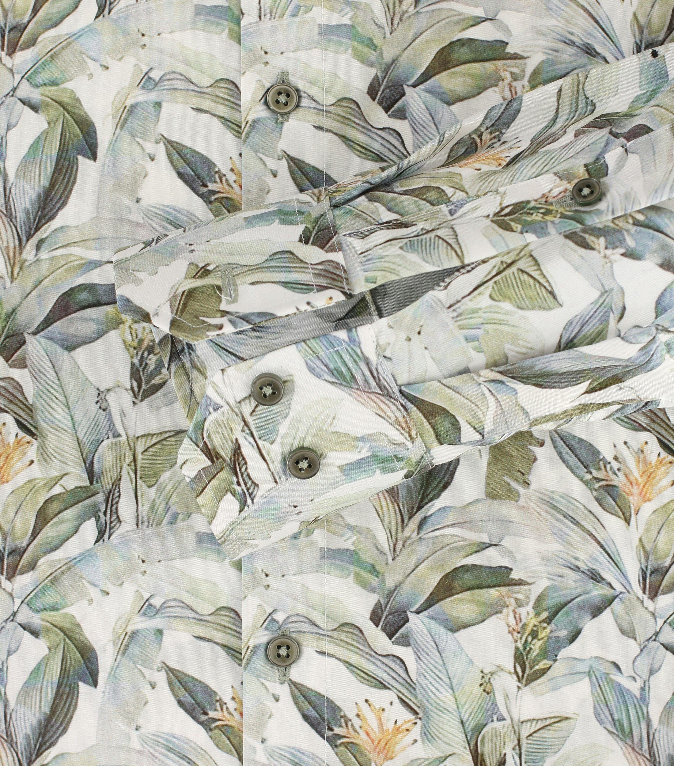 Ein Businesshemd im Print Muster in der Farbe Grün