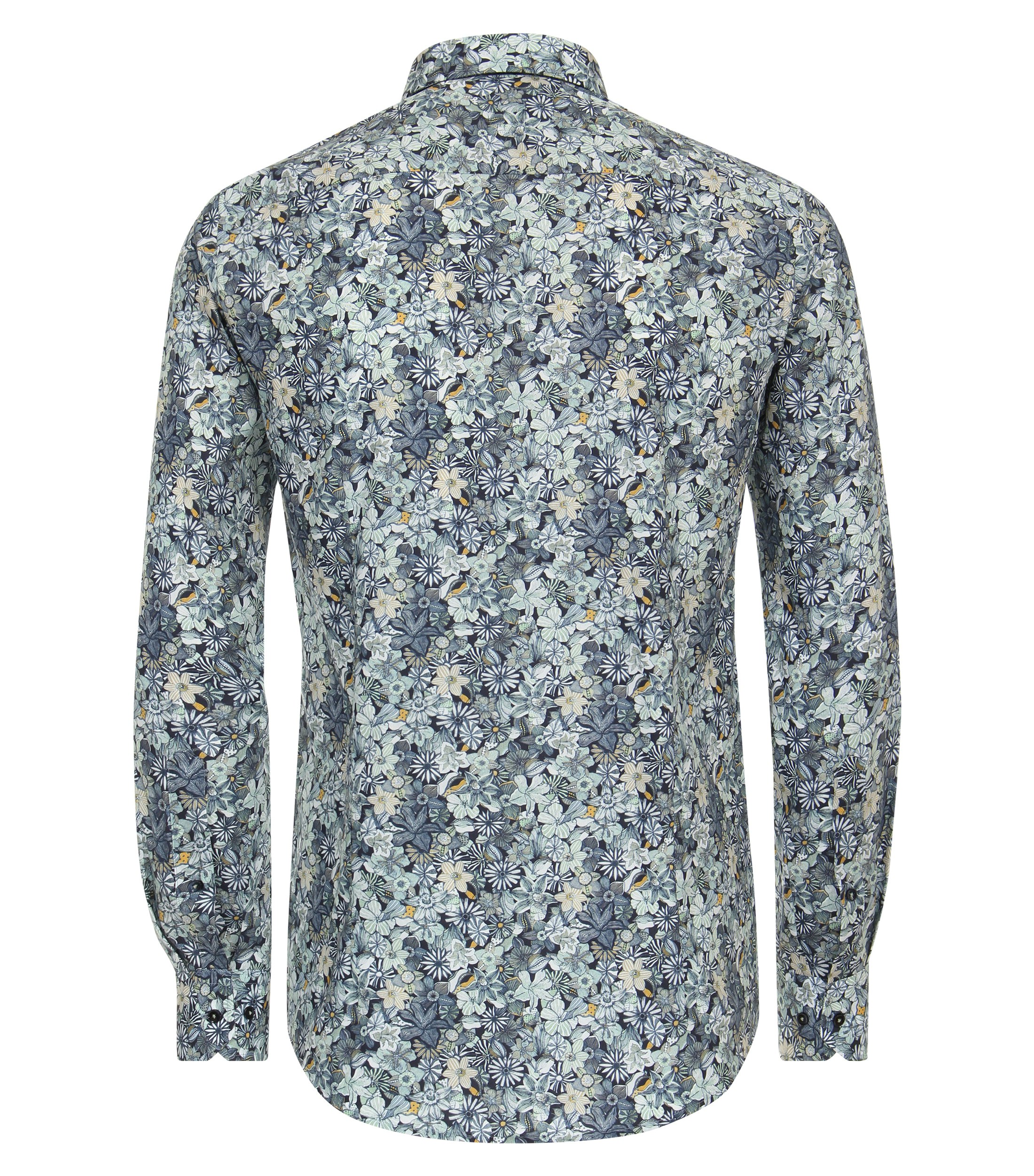 Ein Businesshemd im Print Muster in der Farbe Dunkelblau
