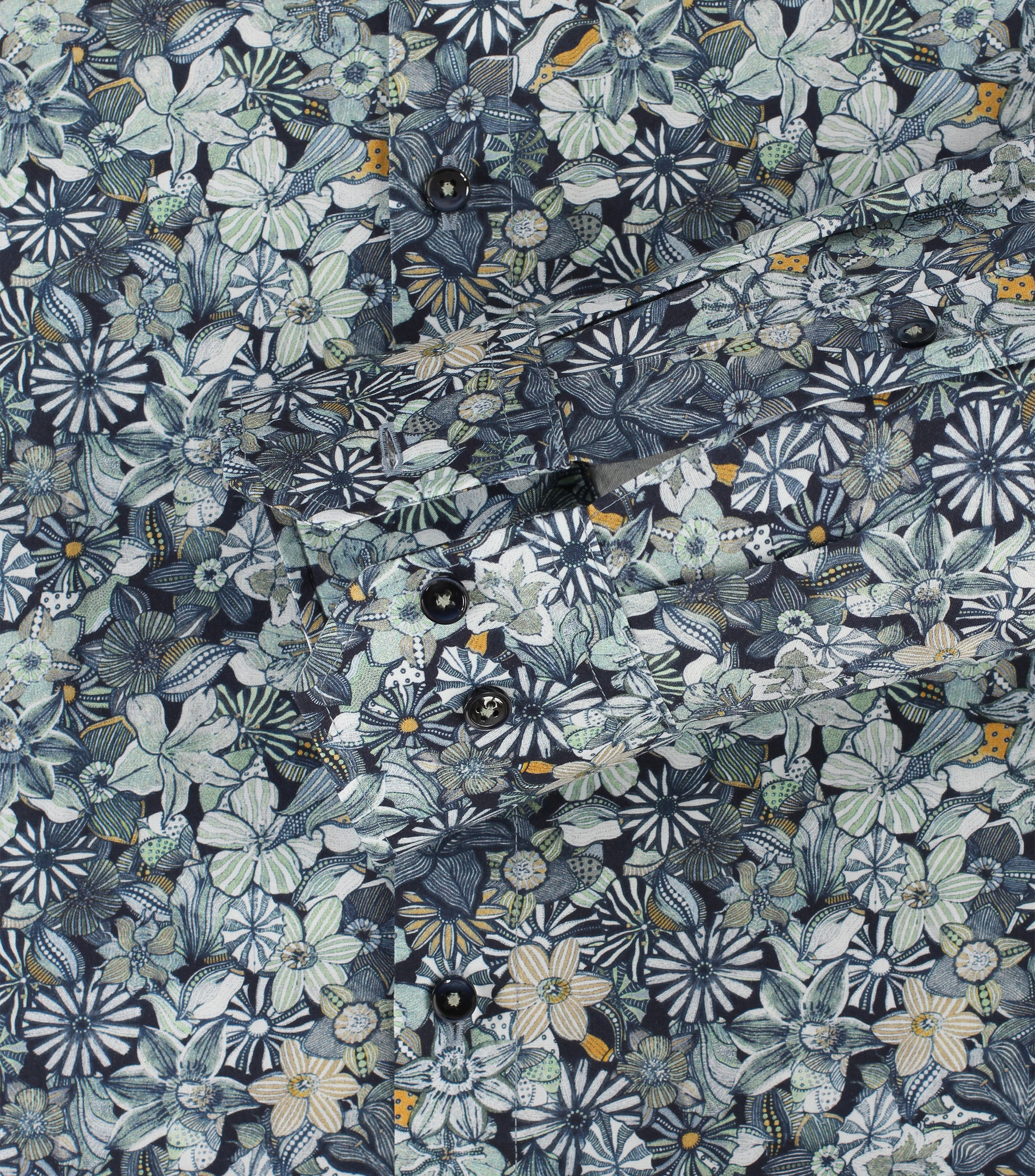 Businesshemd im Print-Muster in der Farbe Dunkelblau