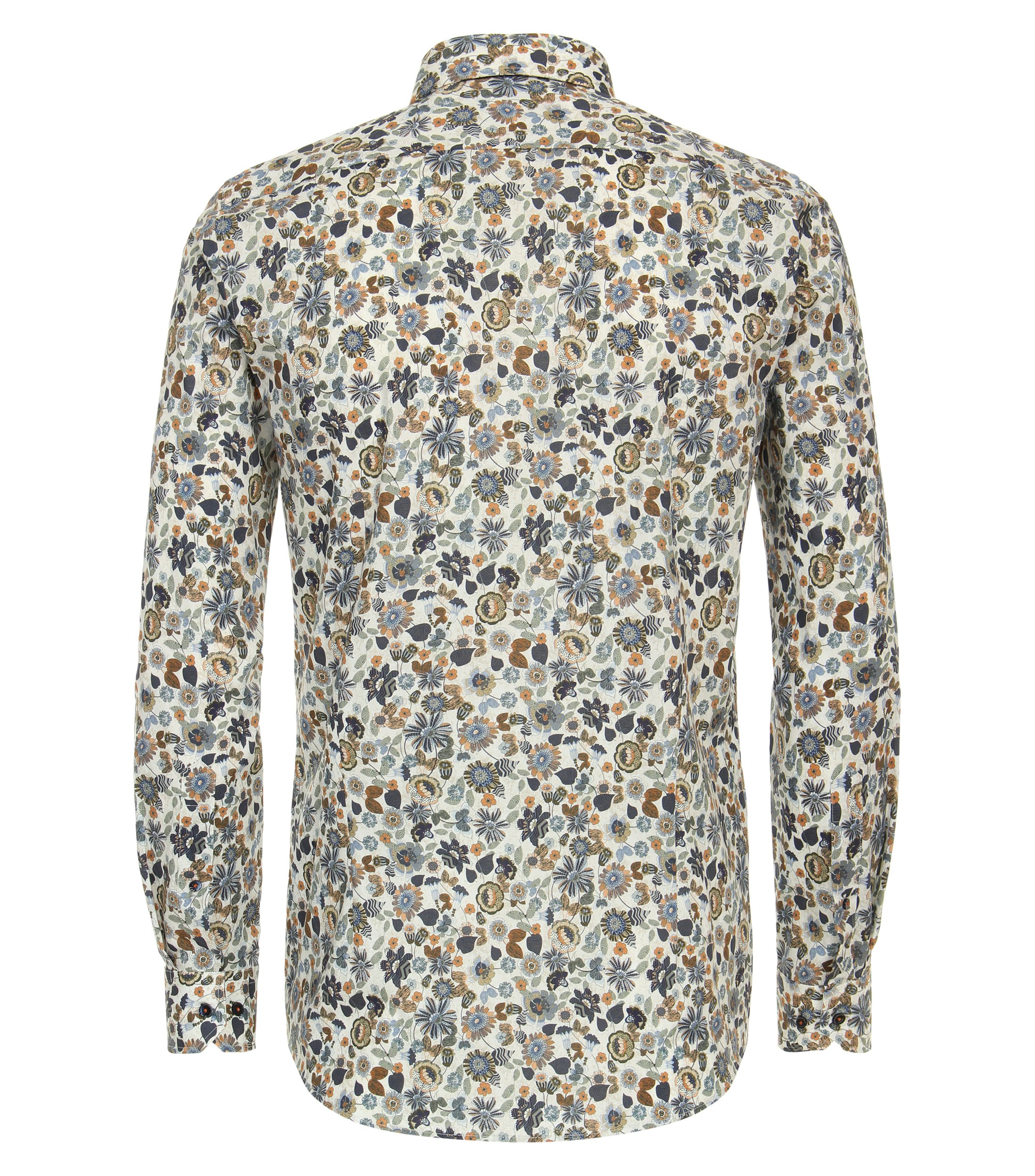 Ein Businesshemd im Print Muster in der Farbe Orange