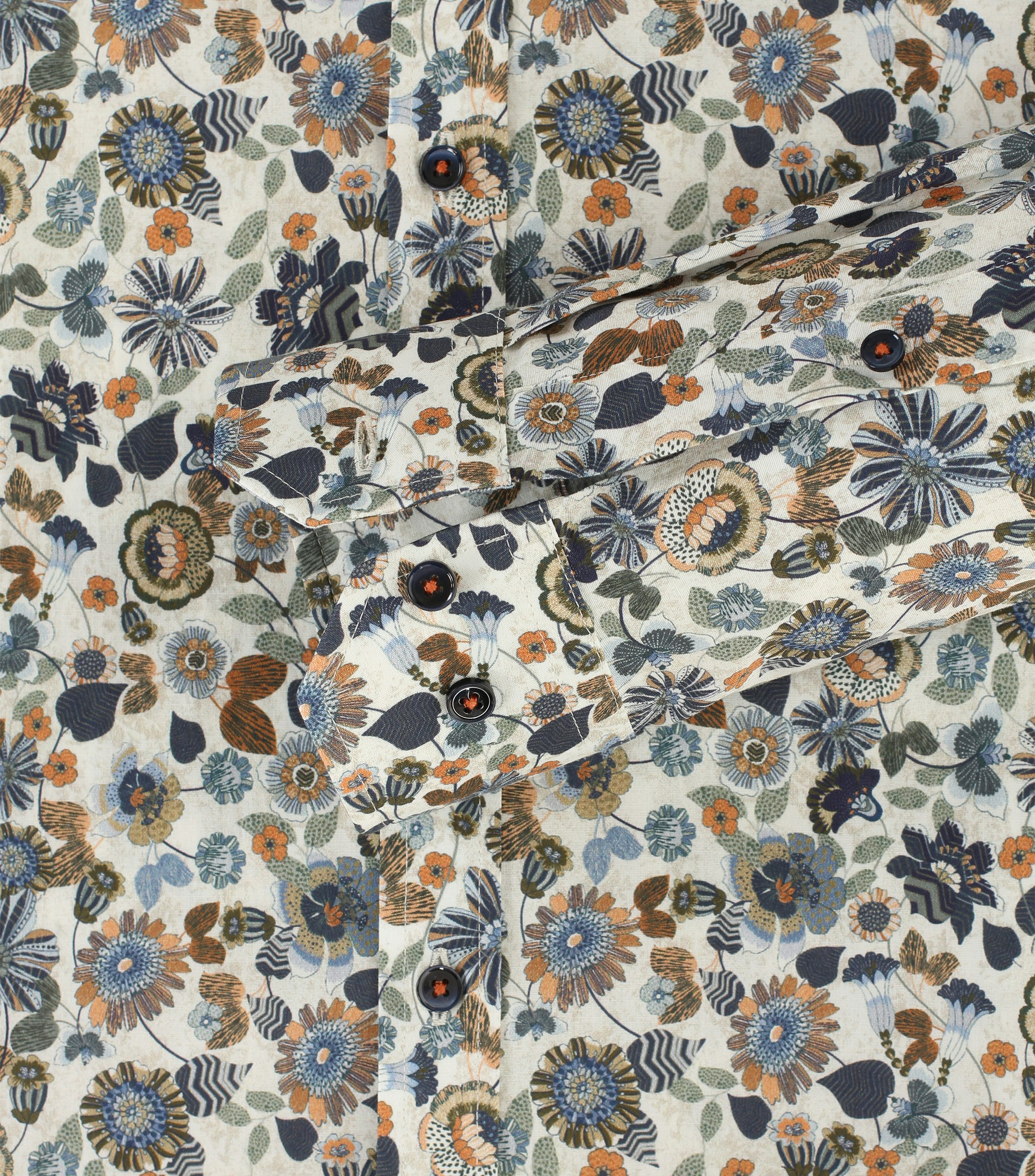 Ein Businesshemd im Print Muster in der Farbe Orange