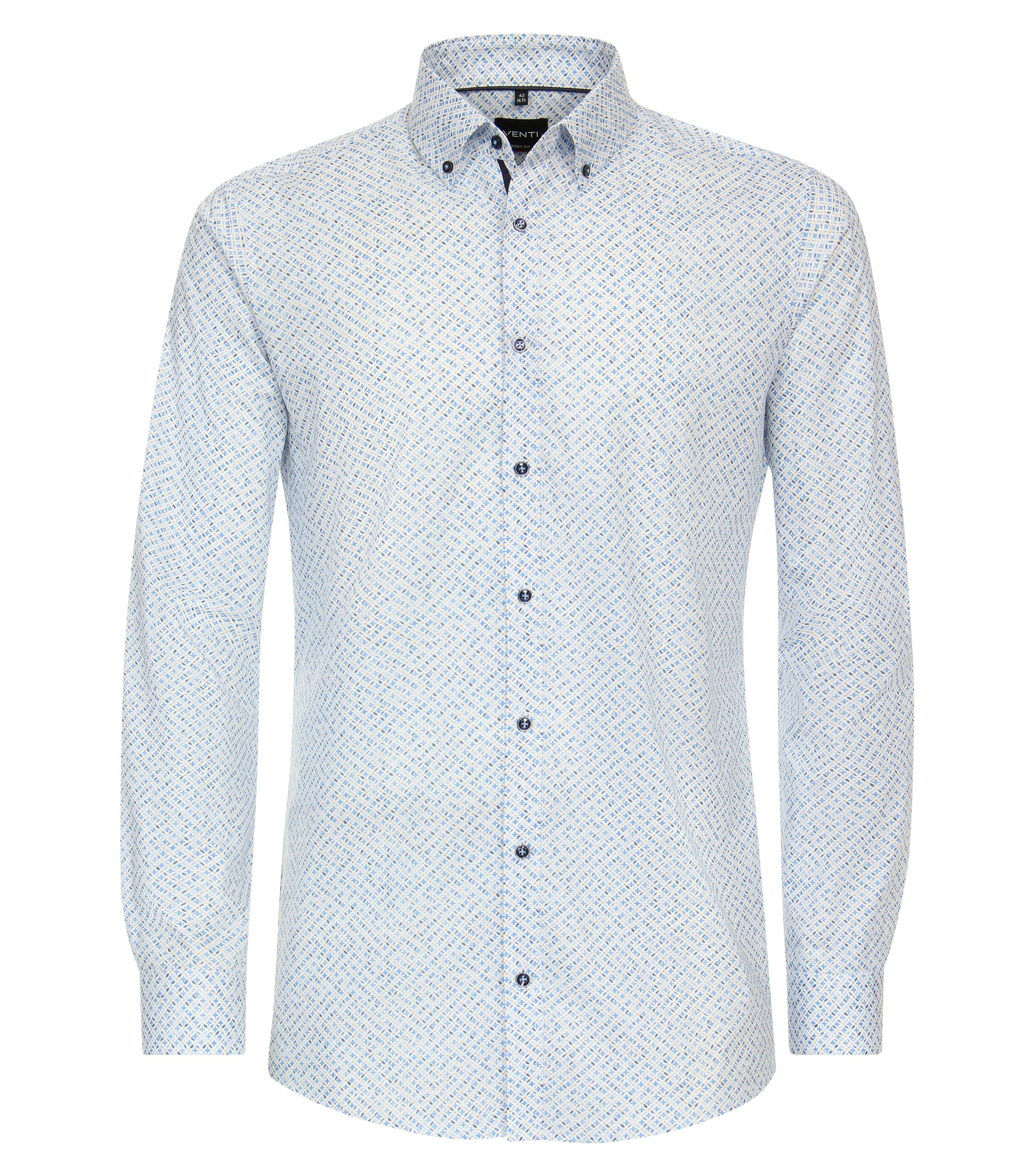 Ein Businesshemd im Print Muster in der Farbe Hellblau