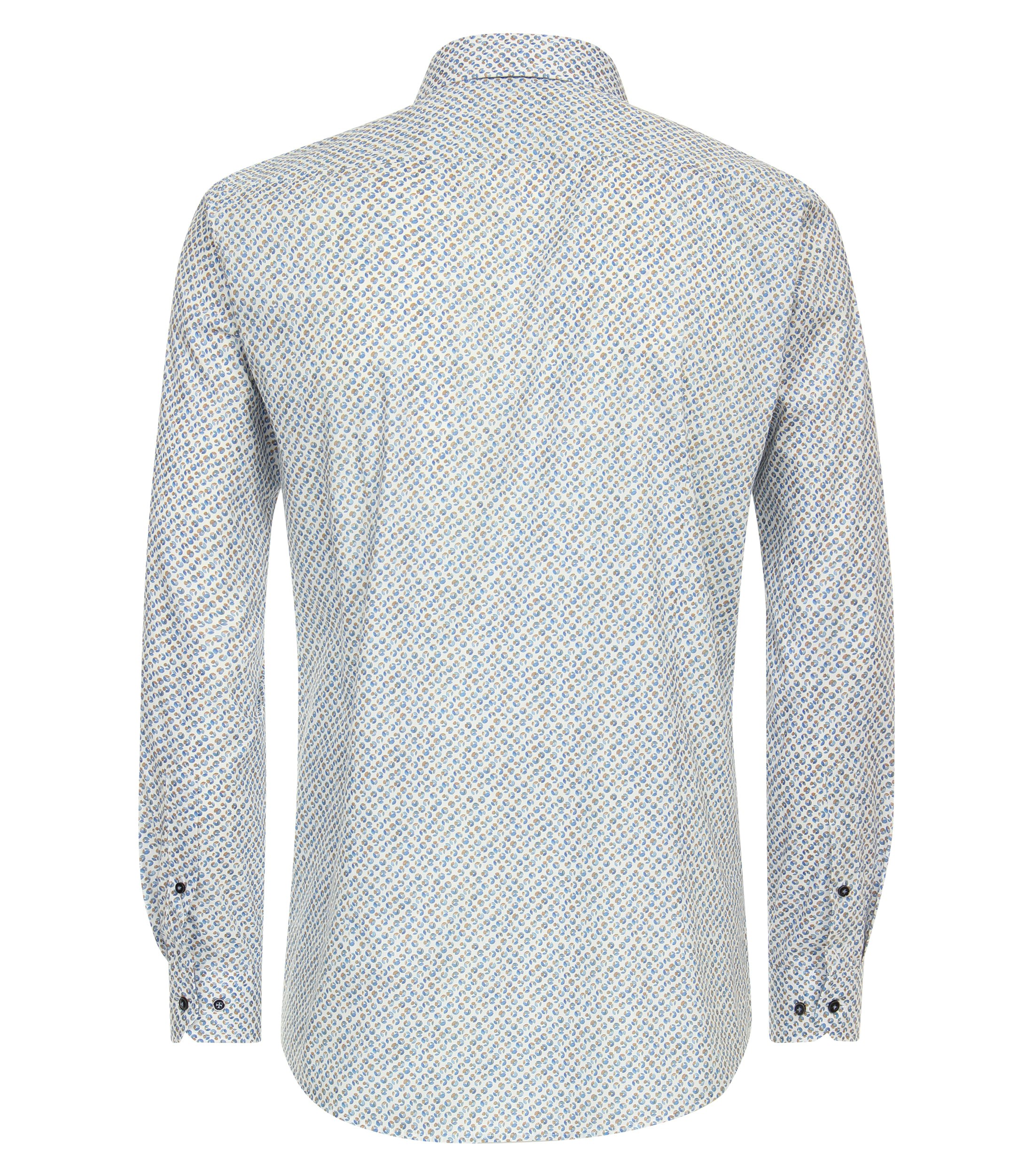 Ein Businesshemd im Print Muster in der Farbe Mittelblau