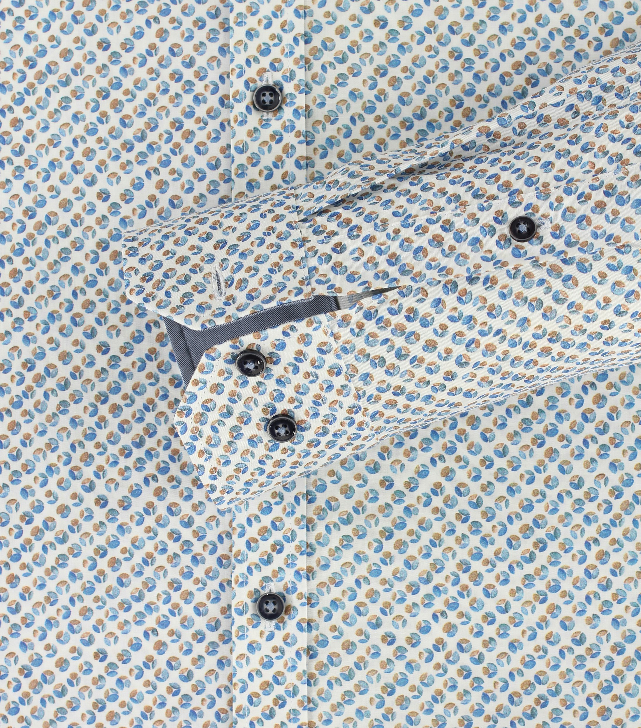 Ein Businesshemd im Print Muster in der Farbe Mittelblau