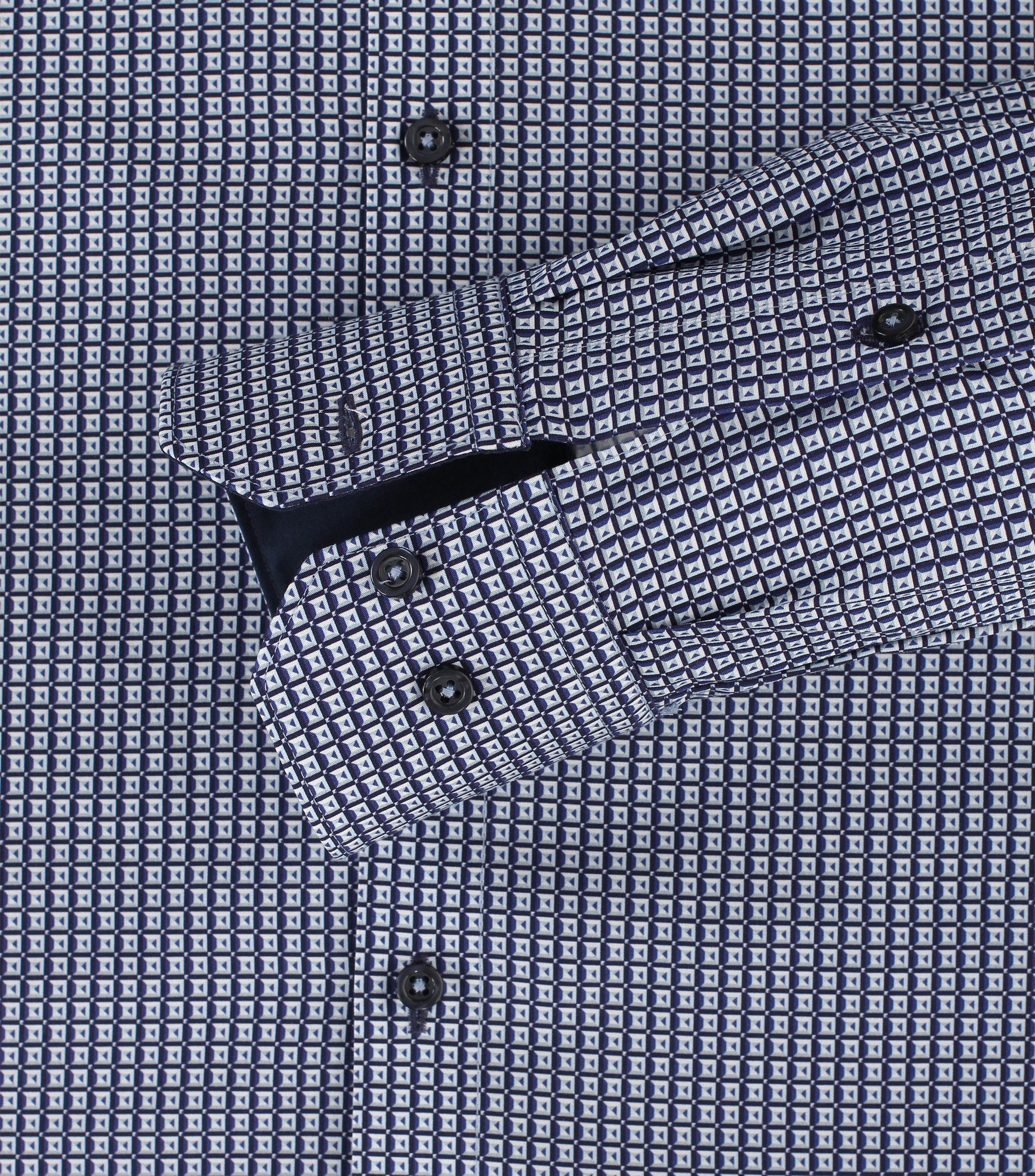 Businesshemd im Print-Muster in der Farbe Dunkelblau