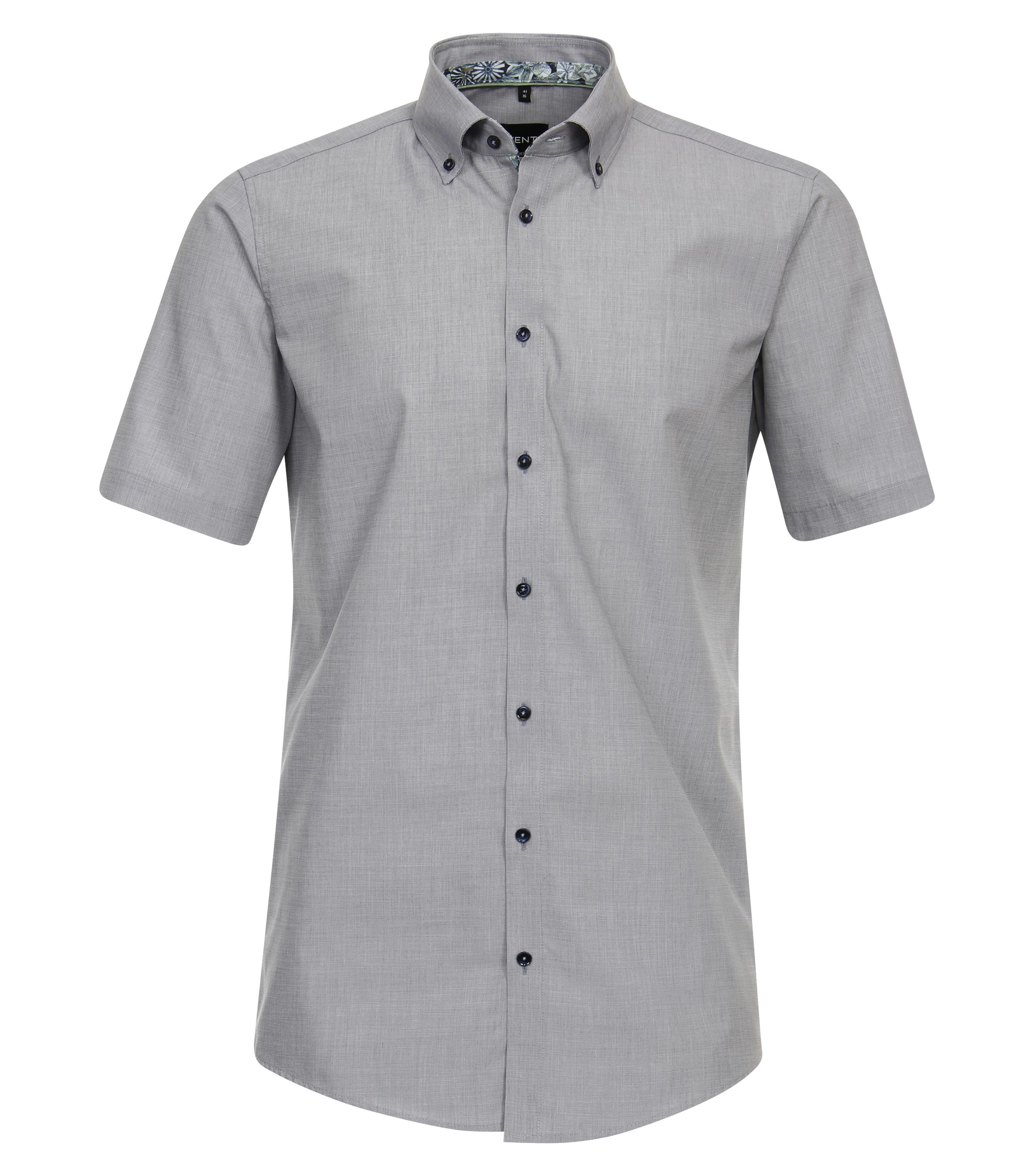 Ein Businesshemd im uni Muster in der Farbe graues Mittelblau