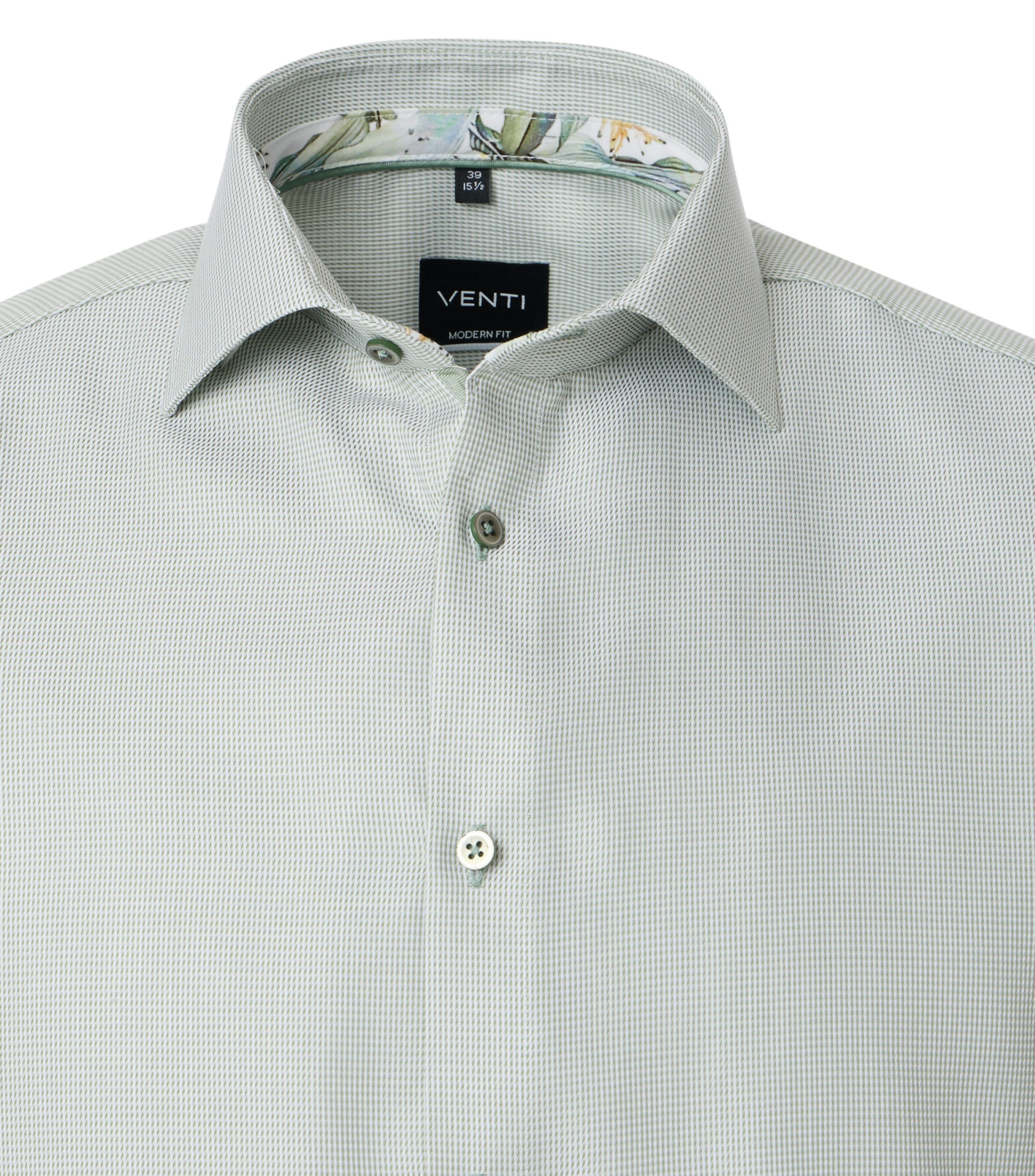 Ein Businesshemd im uni Muster in der Farbe Hellgrün