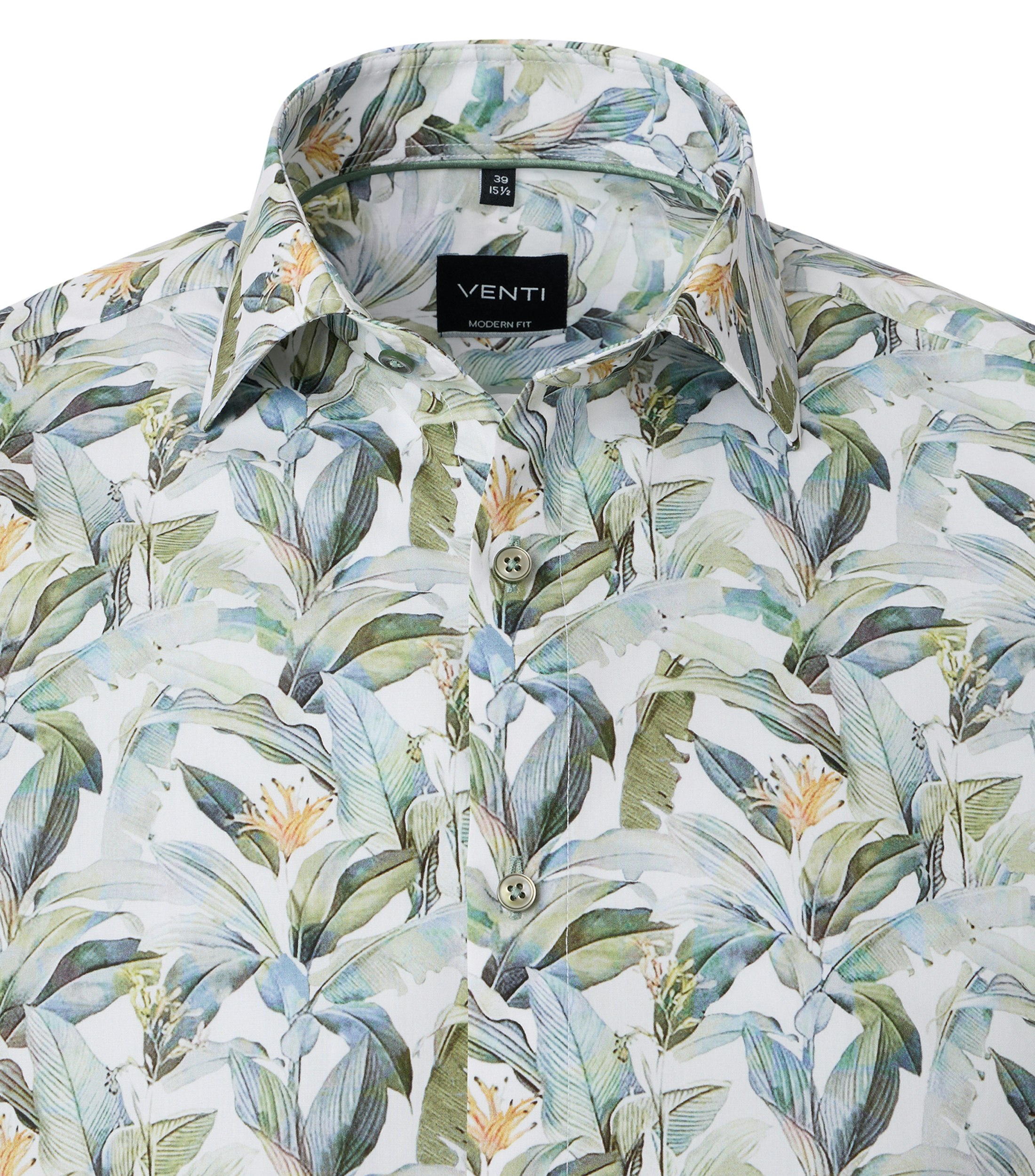 Ein Businesshemd im Print Muster in der Farbe Hellgrün