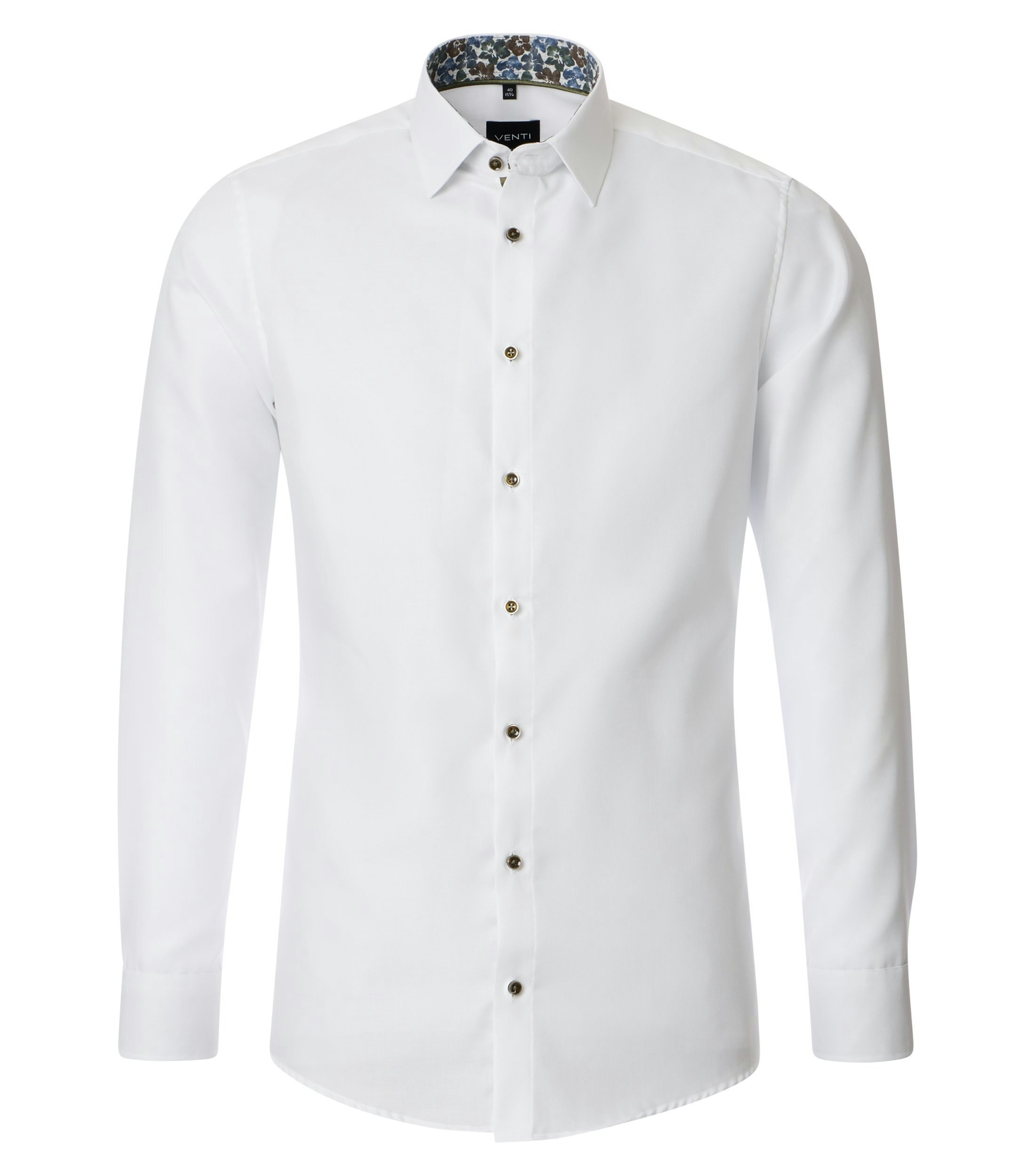 Ein Businesshemd im uni Muster in der Farbe Weiß