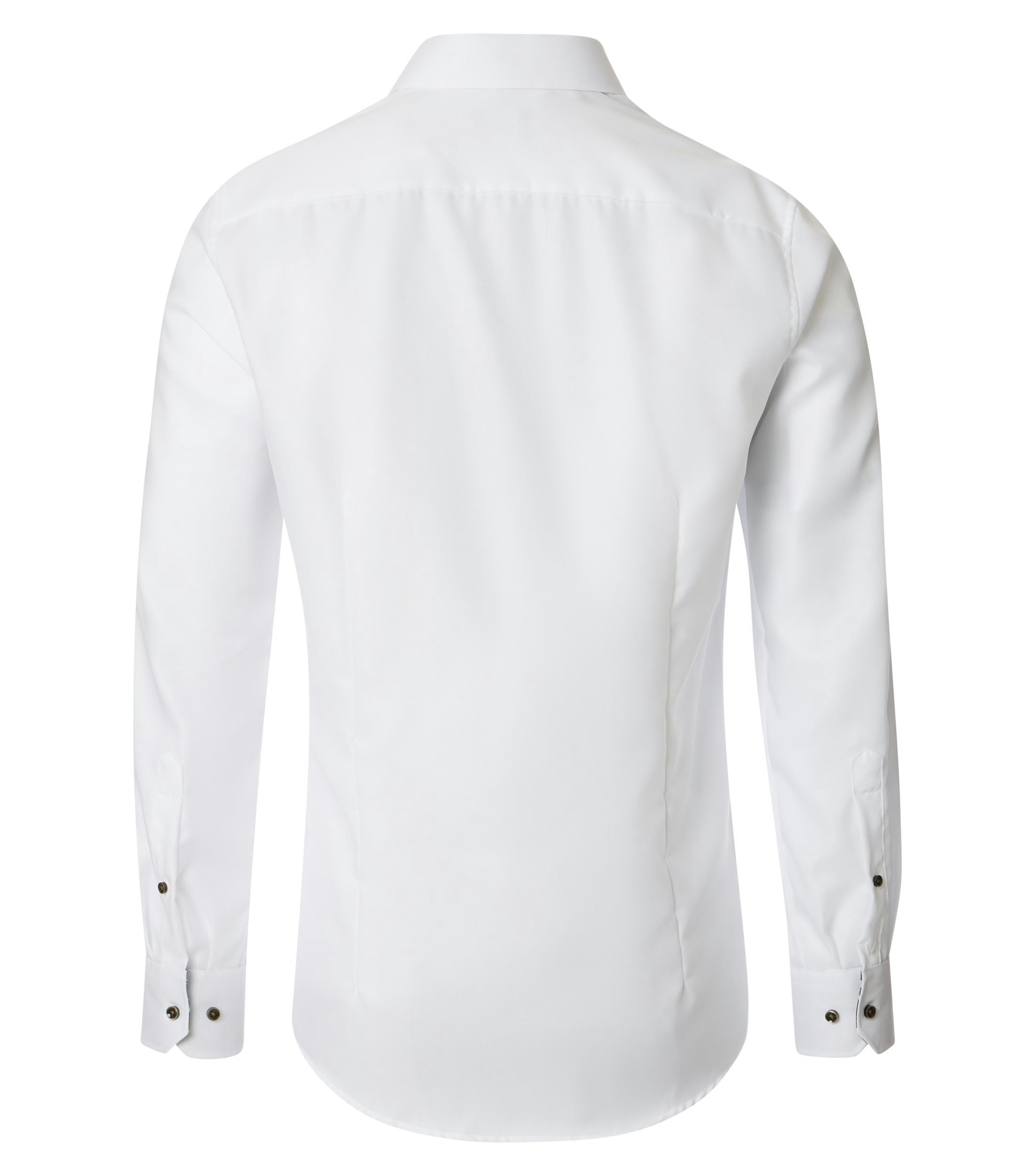 Ein Businesshemd im uni Muster in der Farbe Weiß