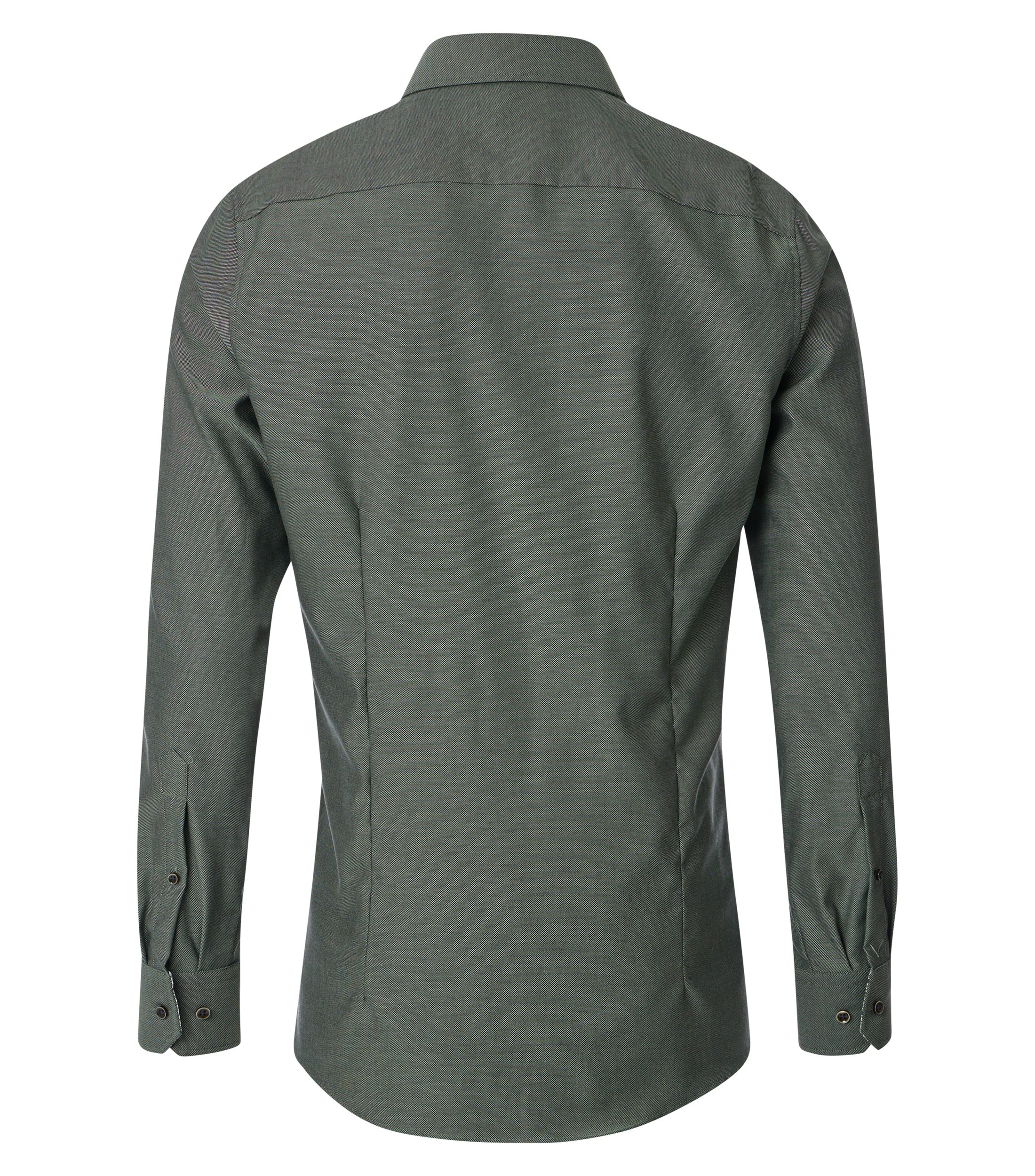 Ein Businesshemd im uni Muster in der Farbe Dunkelgrün