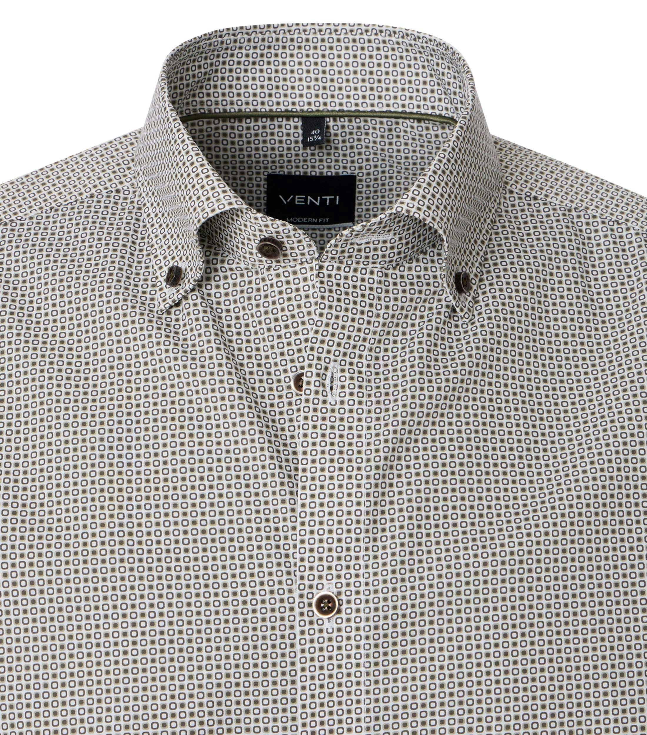 Ein Businesshemd im Print Muster in der Farbe Hellbraun