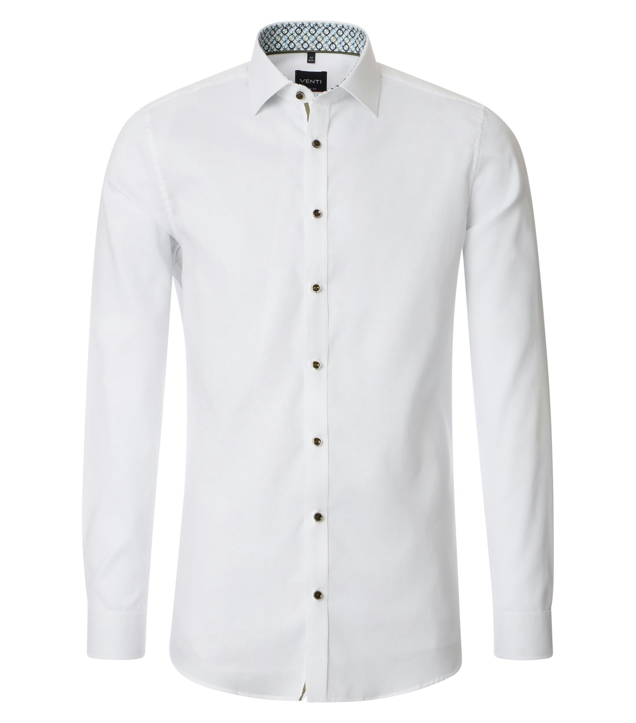 Ein Businesshemd im uni Muster in der Farbe Weiß