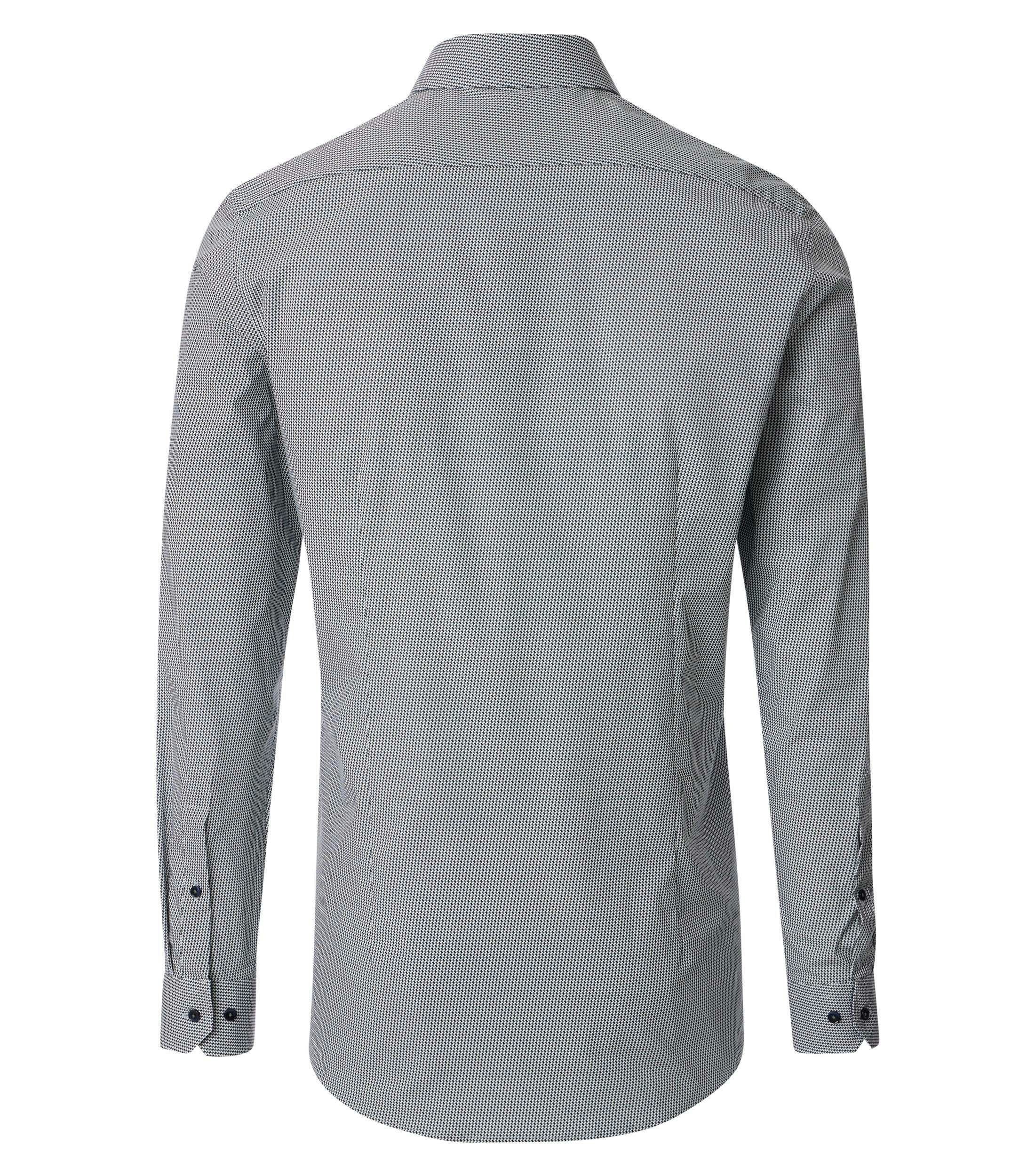 Ein Businesshemd im Print Muster in der Farbe Dunkelgrün