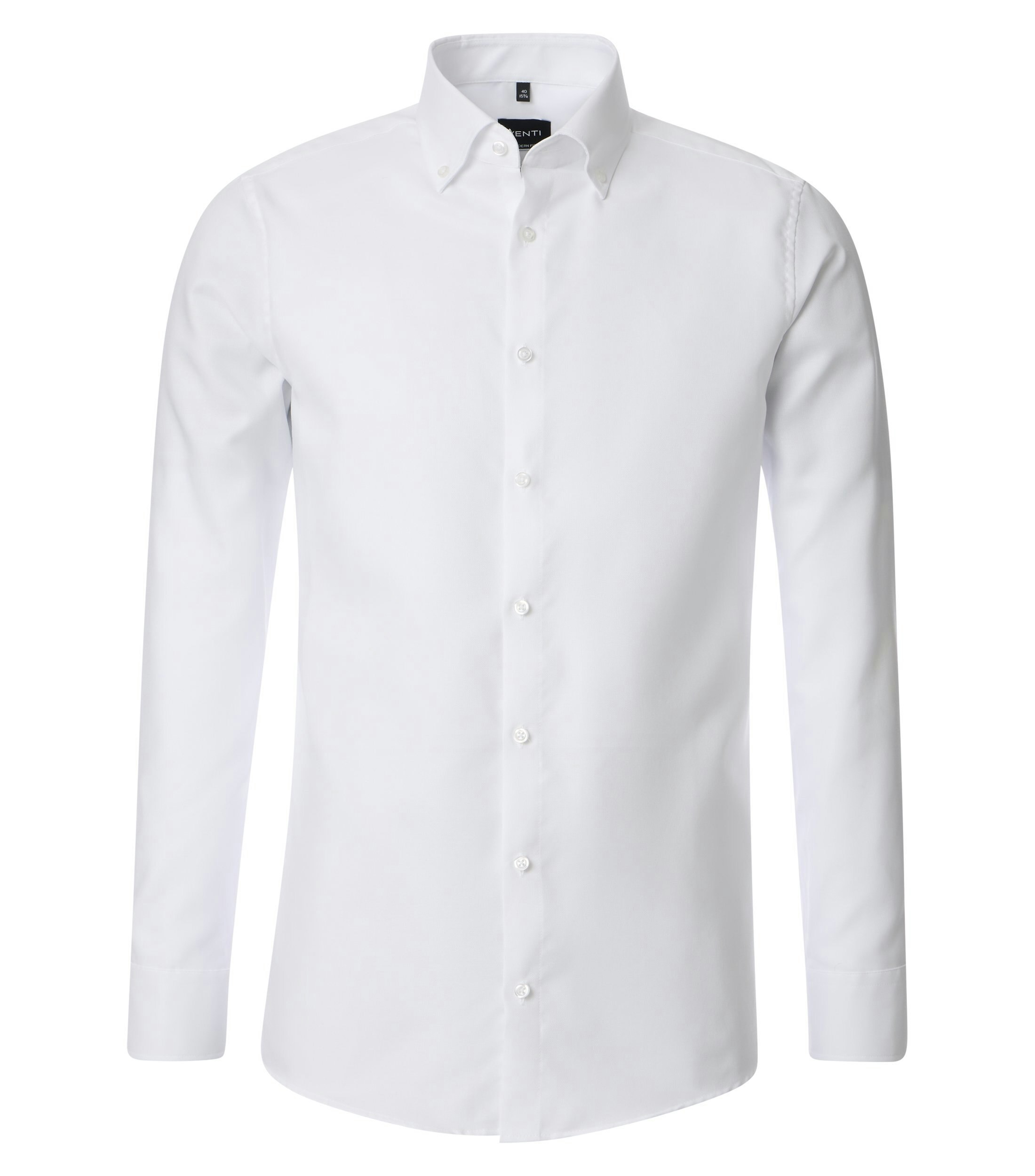 Ein Businesshemd im uni Muster in der Farbe Weiß