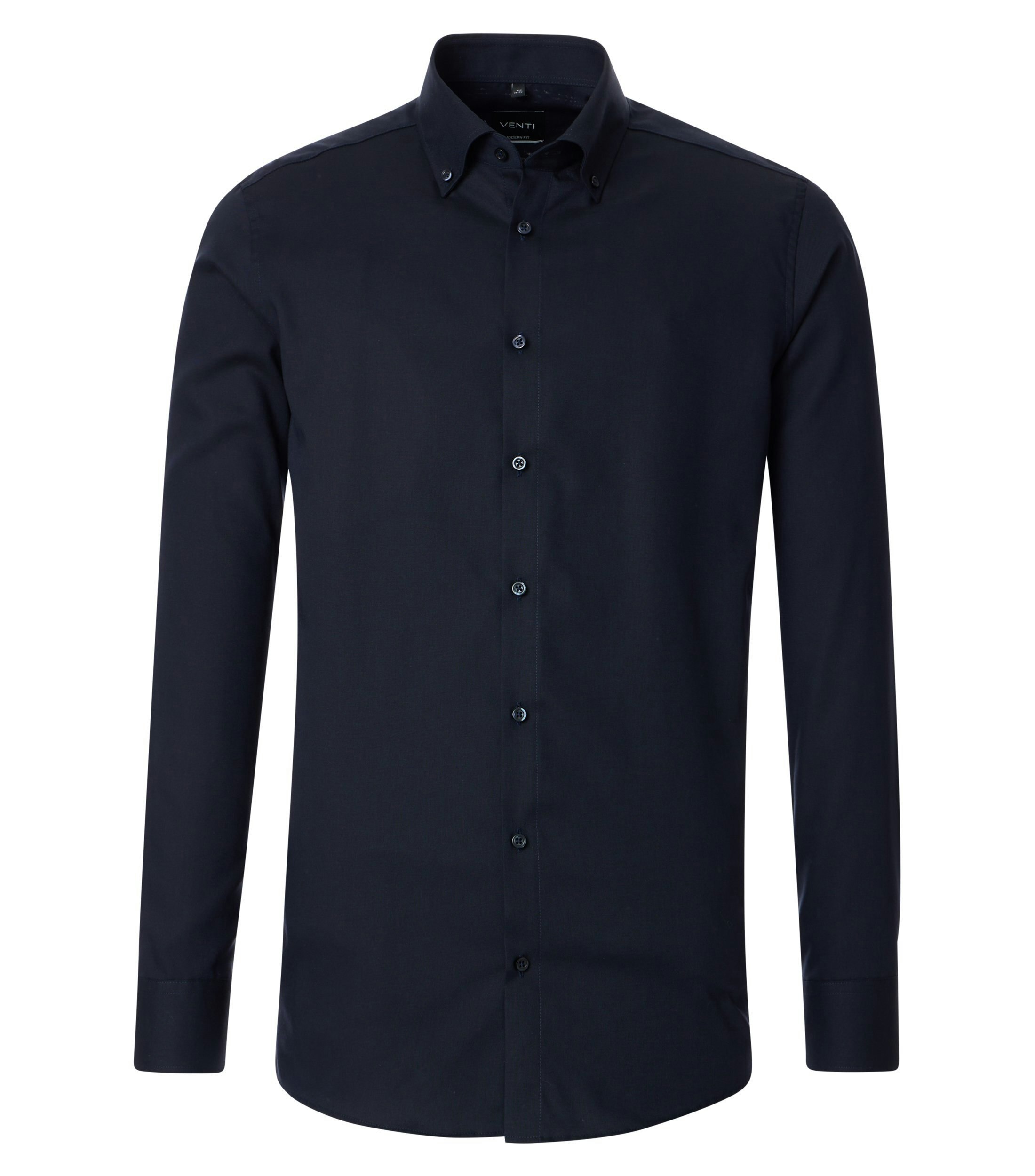 Ein Businesshemd im uni Muster in der Farbe Dunkelblau