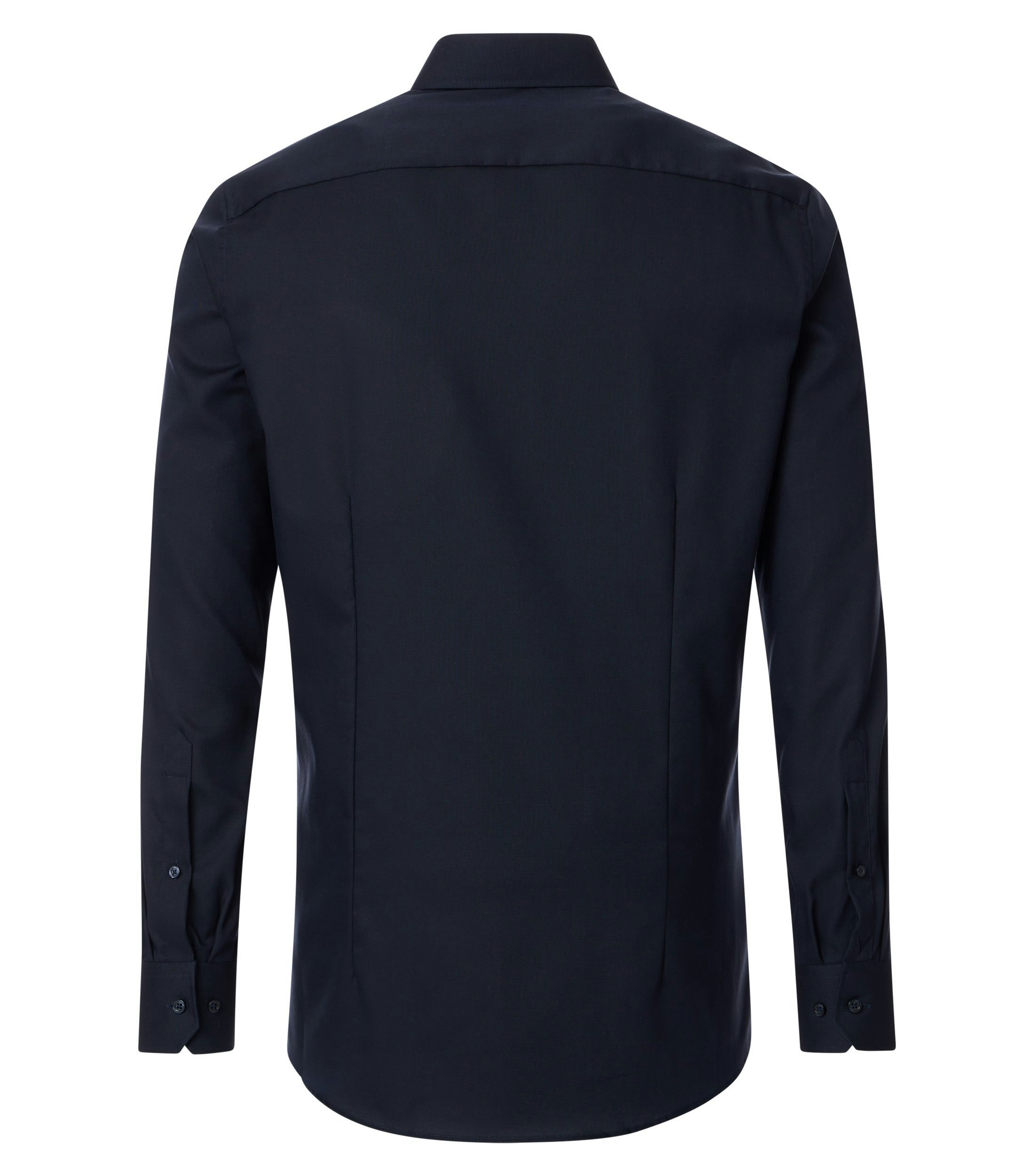 Ein Businesshemd im uni Muster in der Farbe Dunkelblau