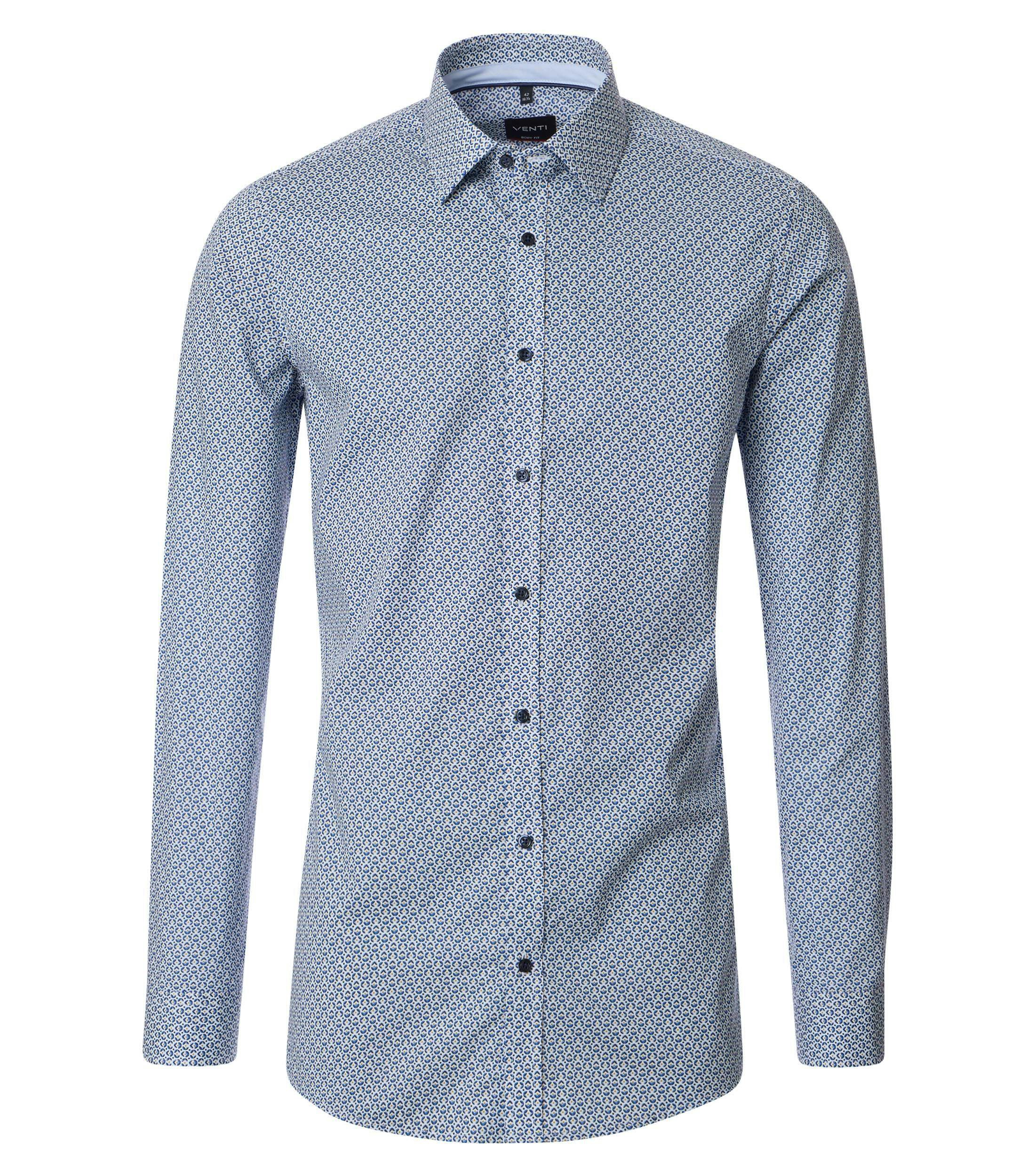 Ein Businesshemd im Print Muster in der Farbe Hellblau