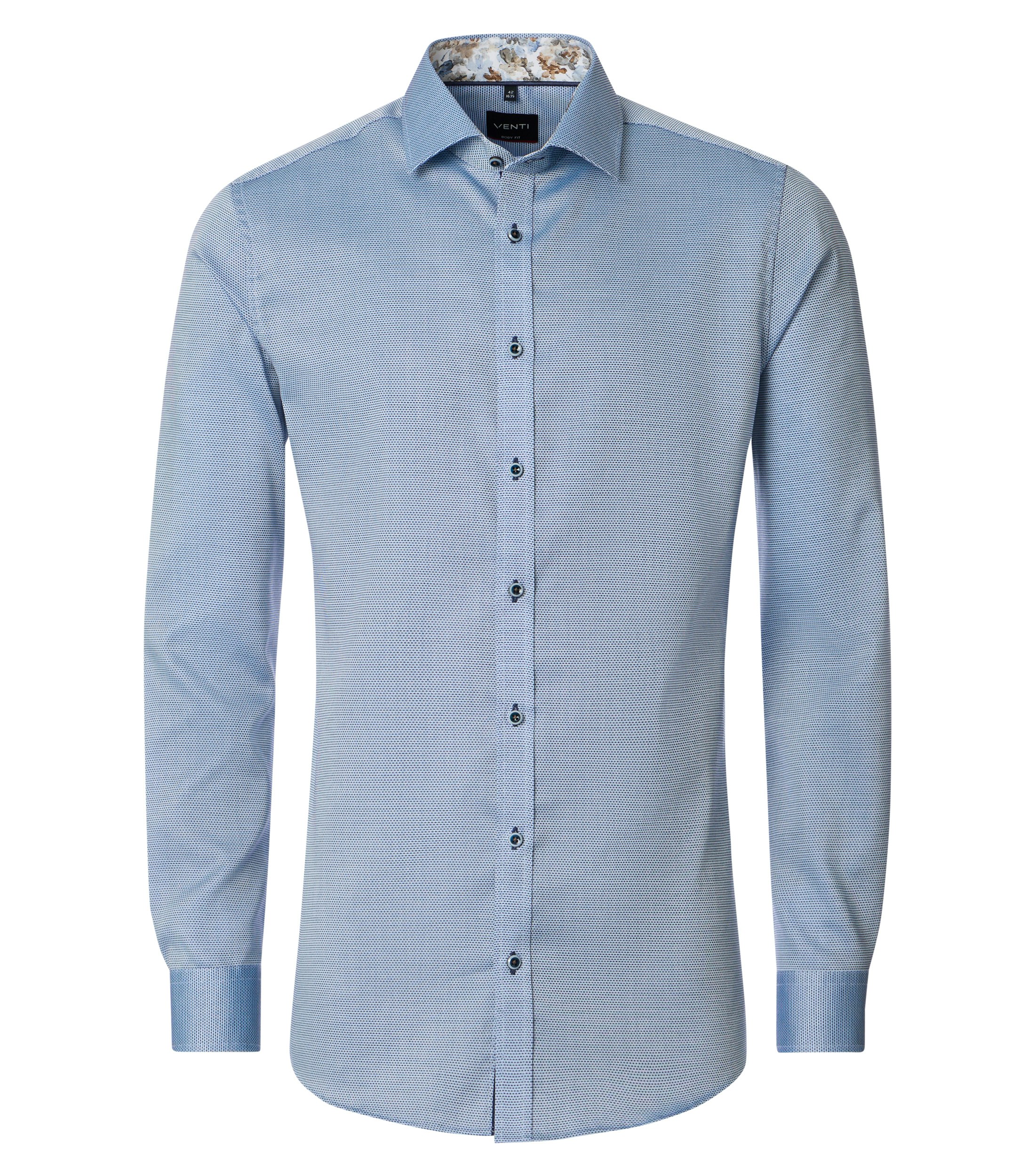 Ein Businesshemd im uni Muster in der Farbe Hellblau