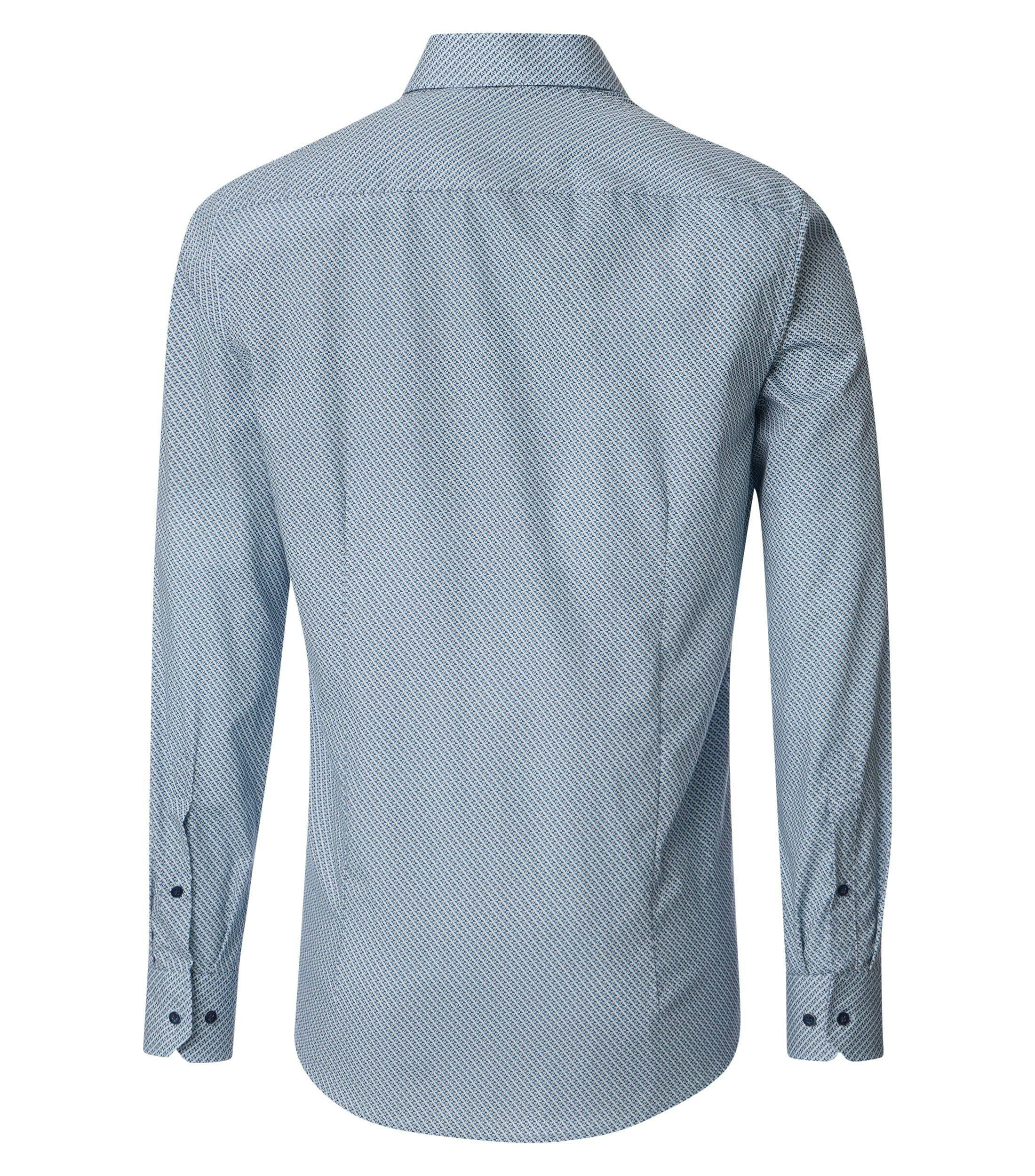 Ein Businesshemd im Print Muster in der Farbe Hellblau