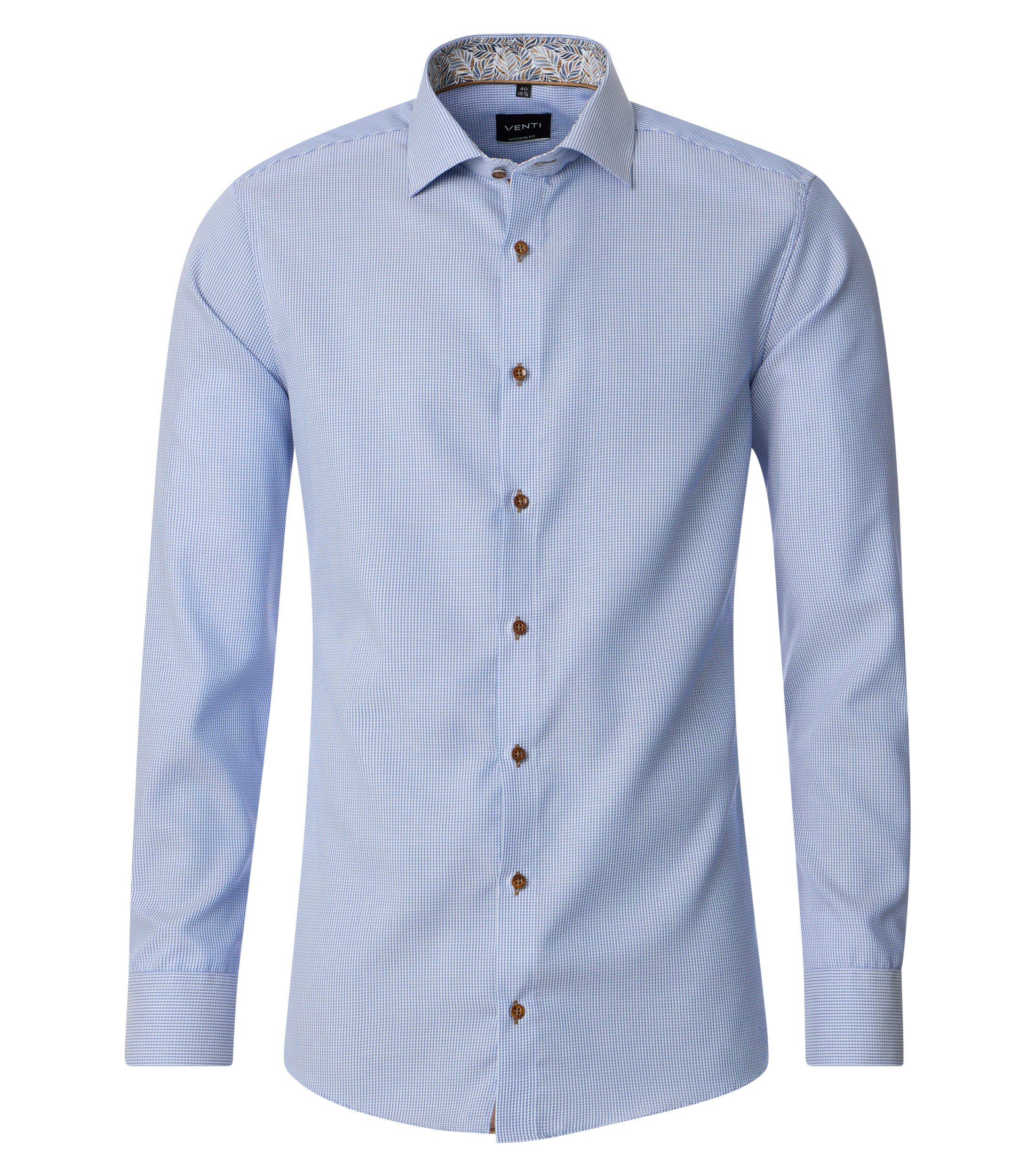 Ein Businesshemd im uni Muster in der Farbe Blau