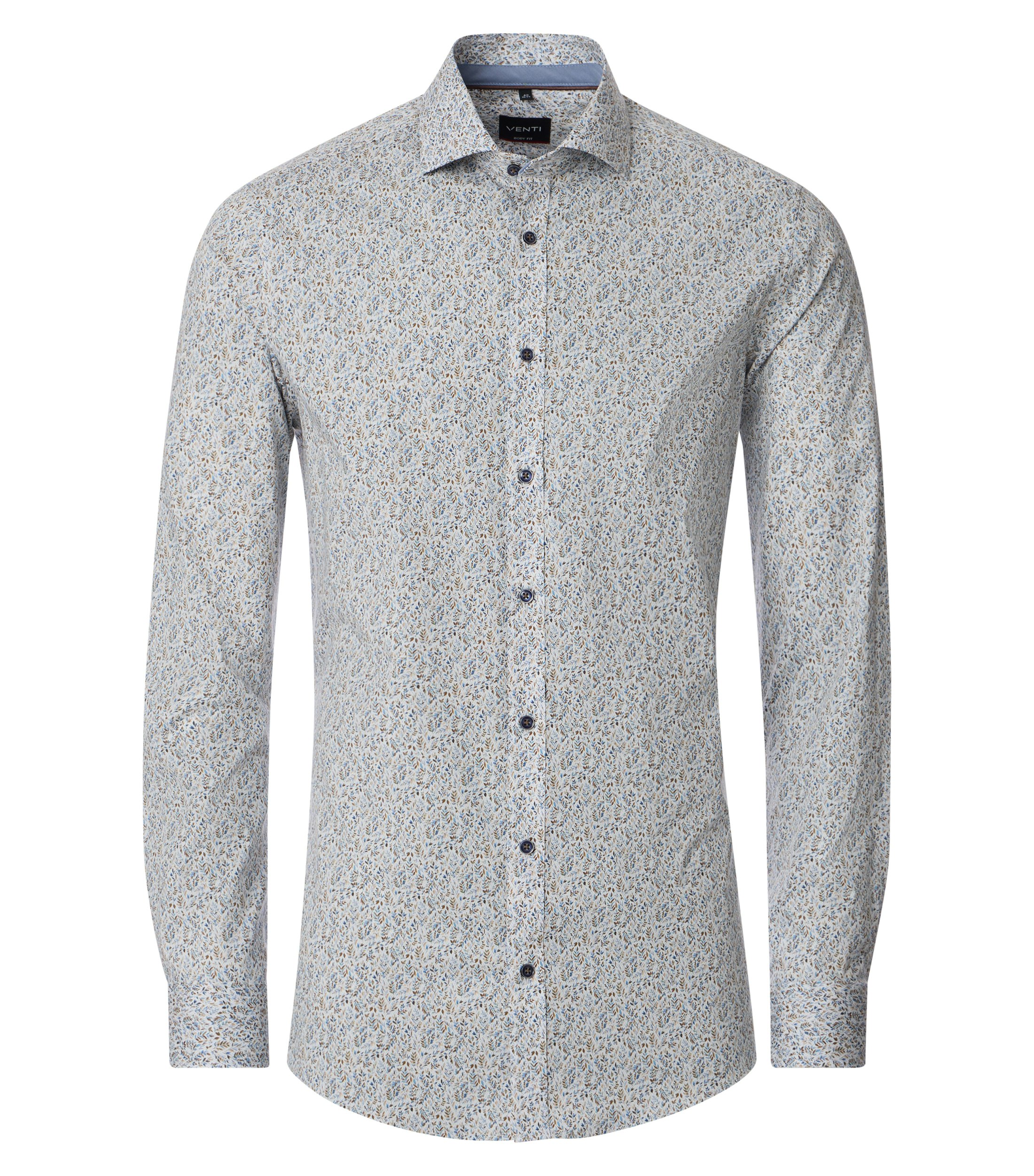 Ein Businesshemd im Print Muster in der Farbe Grau