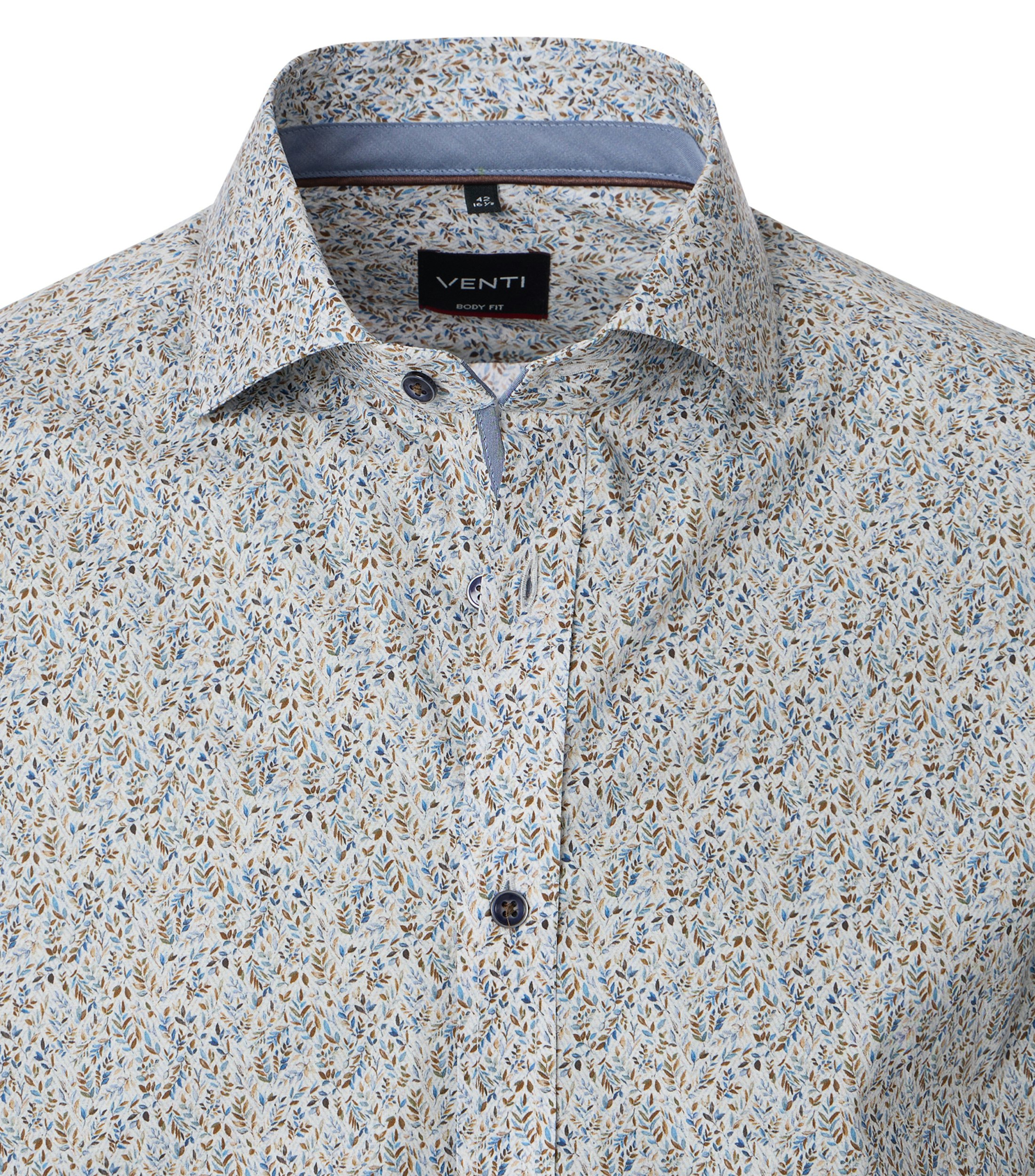 Ein Businesshemd im Print Muster in der Farbe Grau