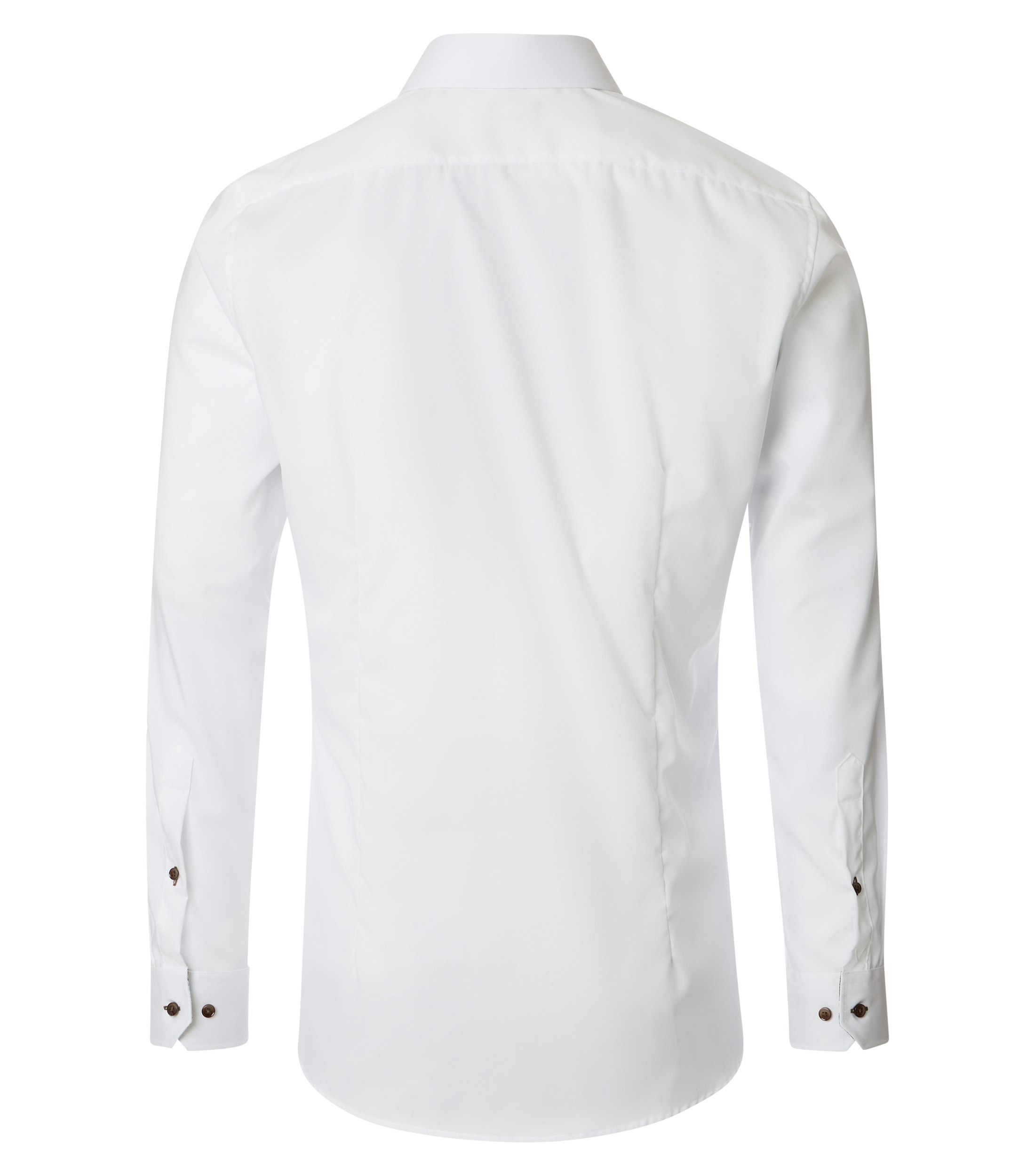 Ein Businesshemd im uni Muster in der Farbe Weiß