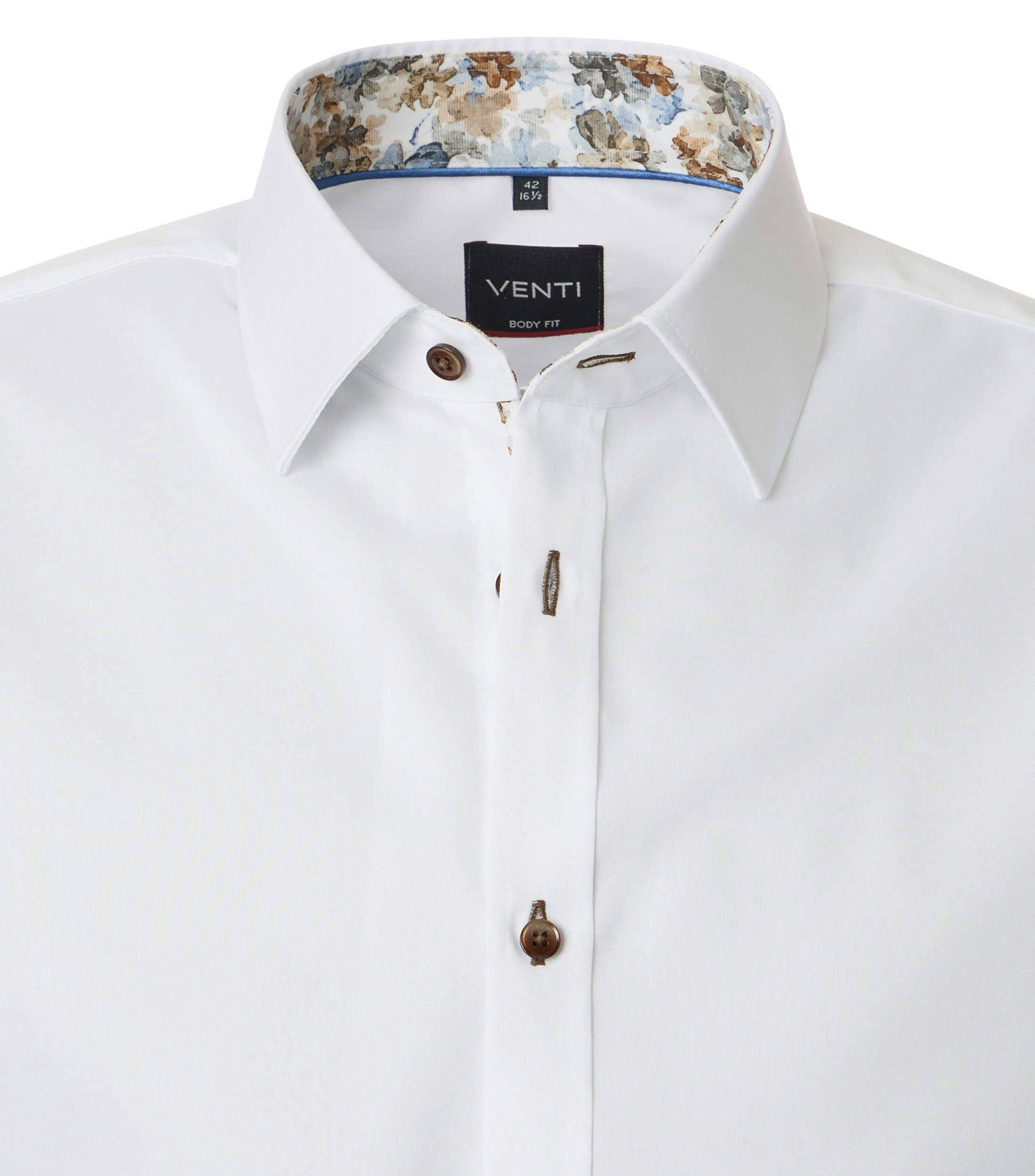 Ein Businesshemd im uni Muster in der Farbe Weiß