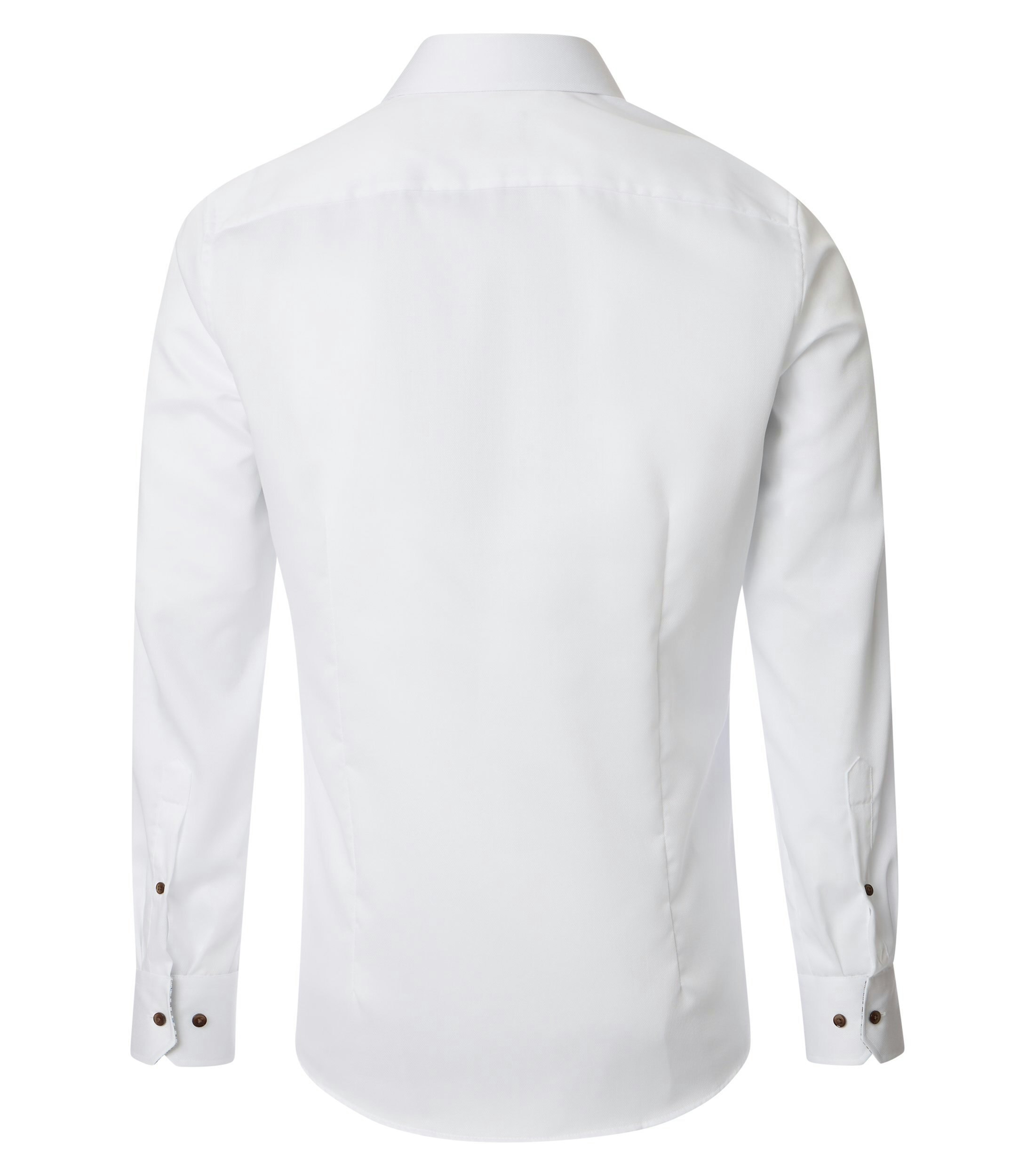 Ein Businesshemd im uni Muster in der Farbe Weiß