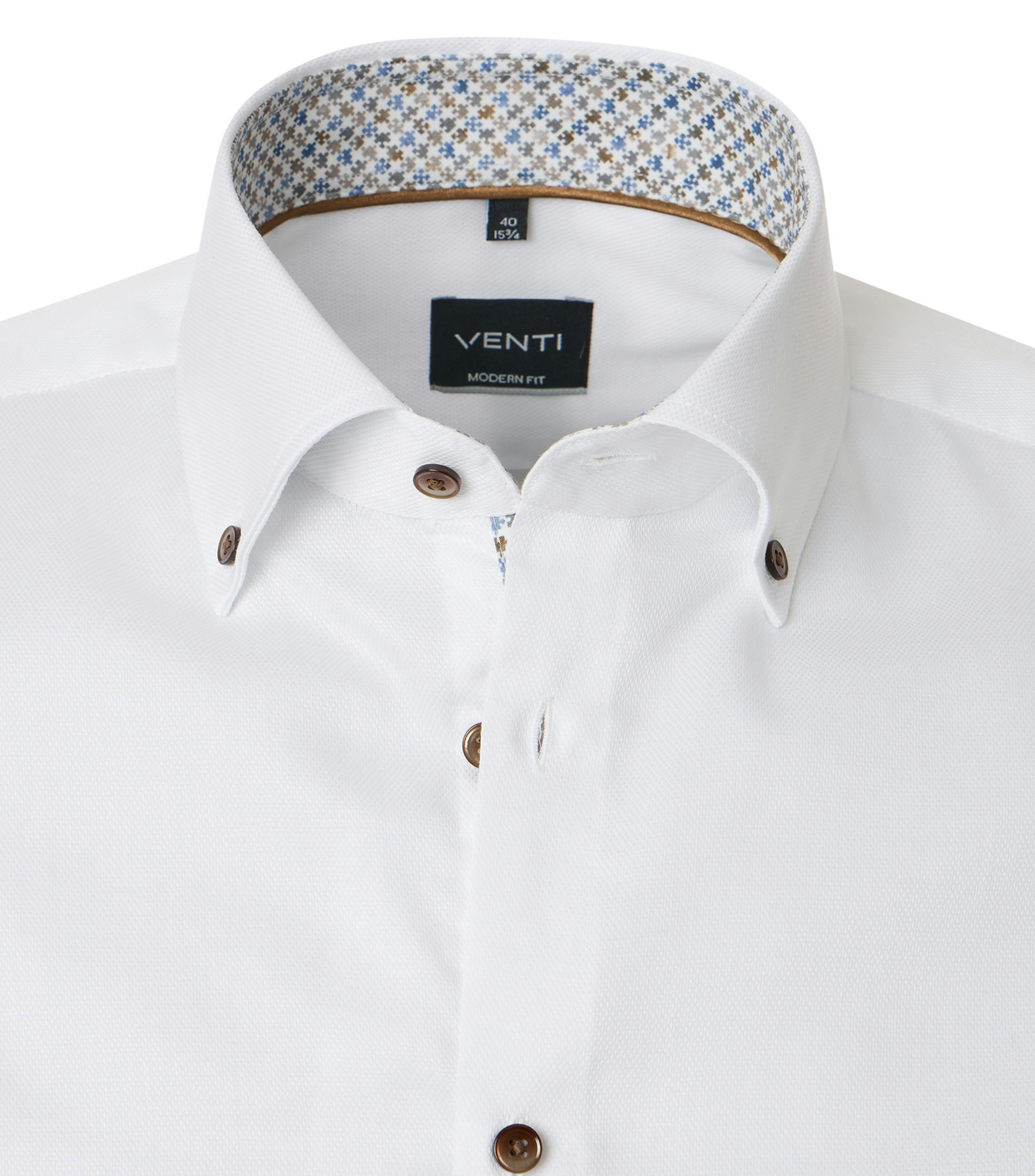 Ein Businesshemd im uni Muster in der Farbe Weiß