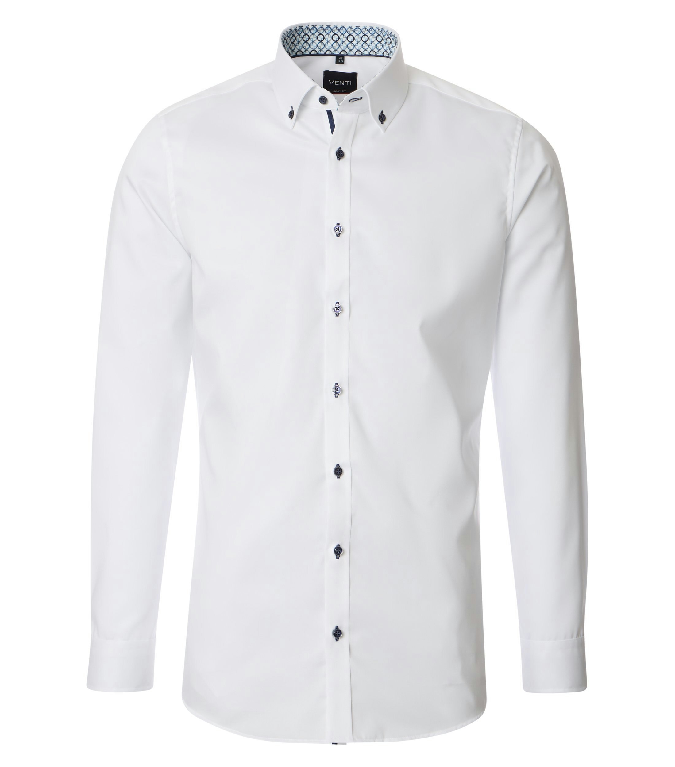 Ein Businesshemd im uni Muster in der Farbe Weiß