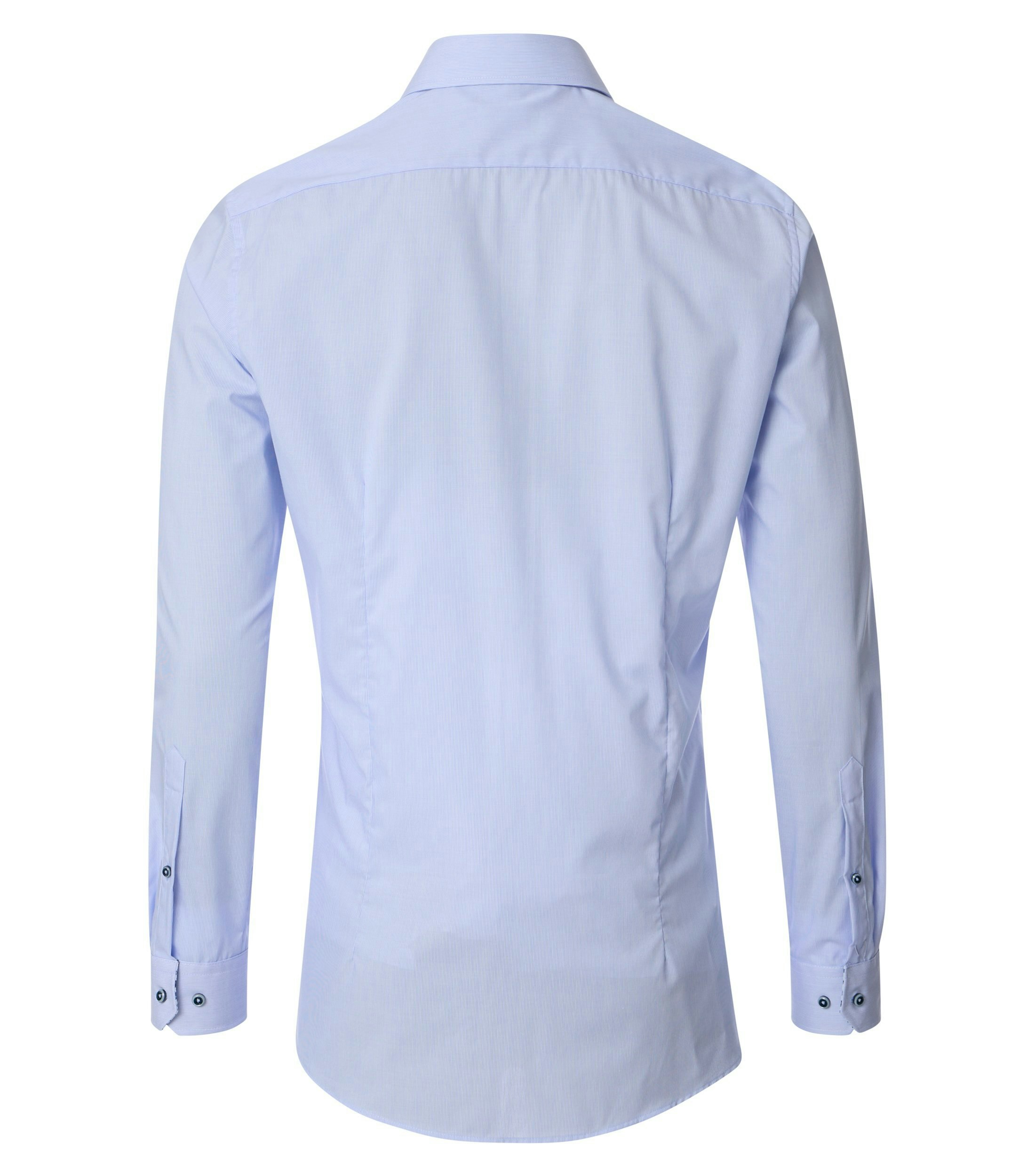 Ein Businesshemd im gestreift Muster in der Farbe Hellblau