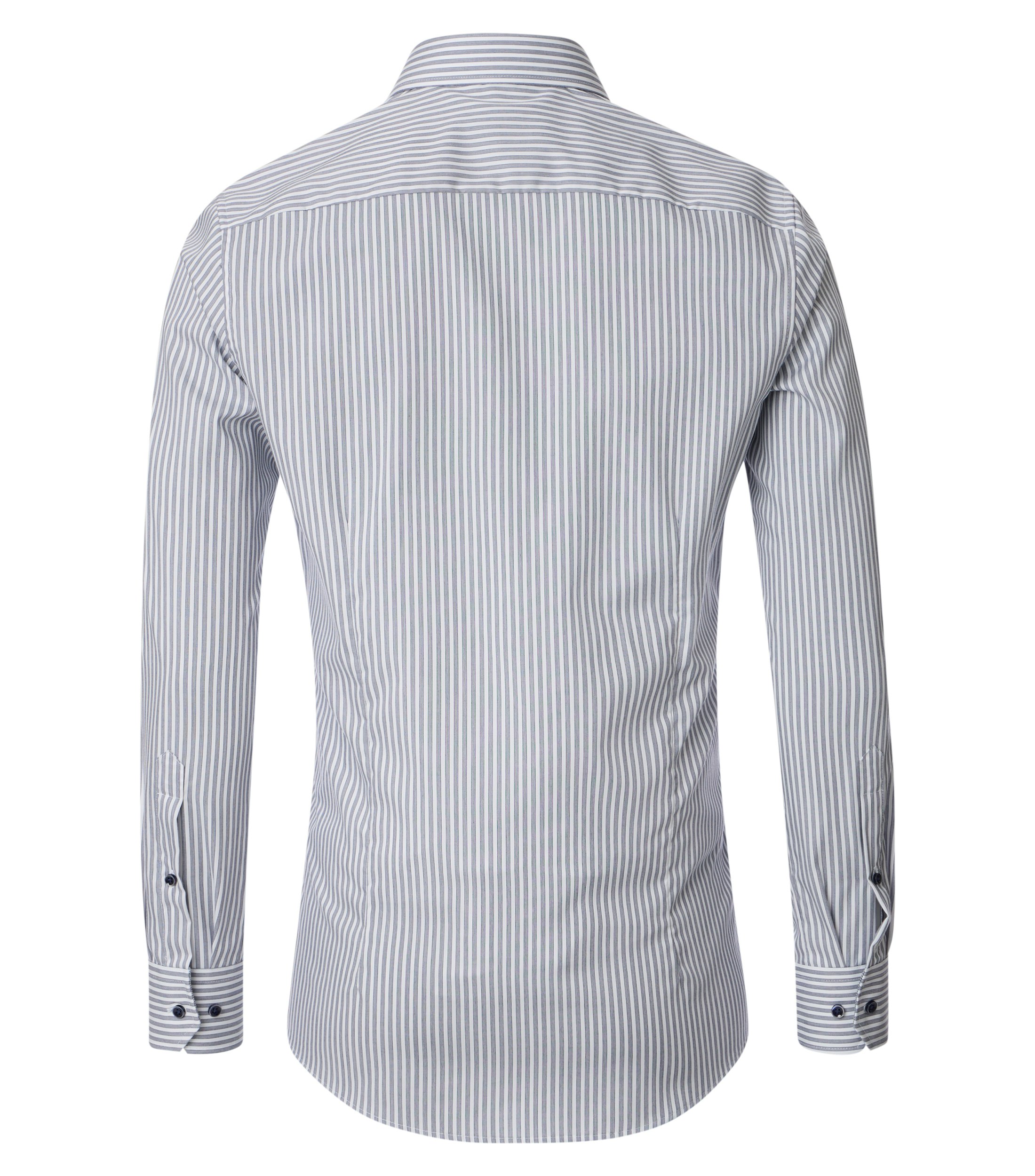 Ein Businesshemd im gestreift Muster in der Farbe Weißblau