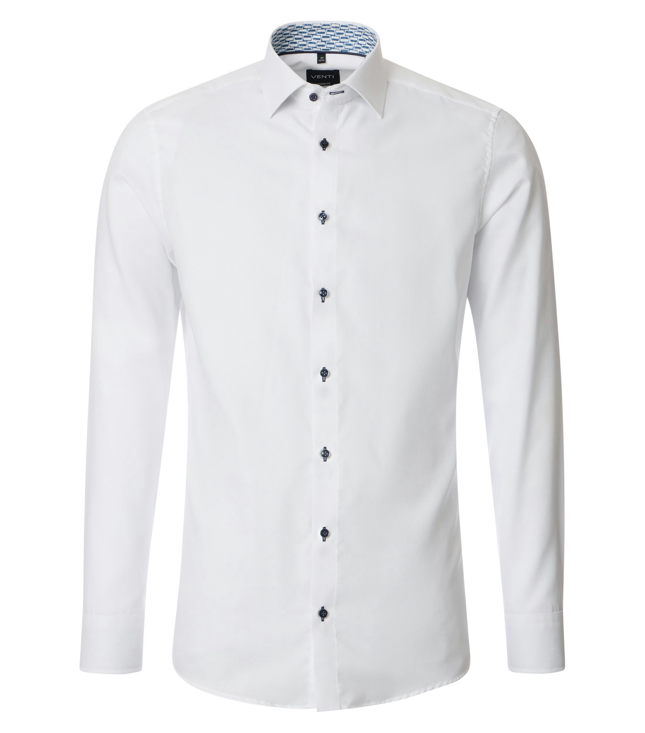 Ein Businesshemd im uni Muster in der Farbe Weiß