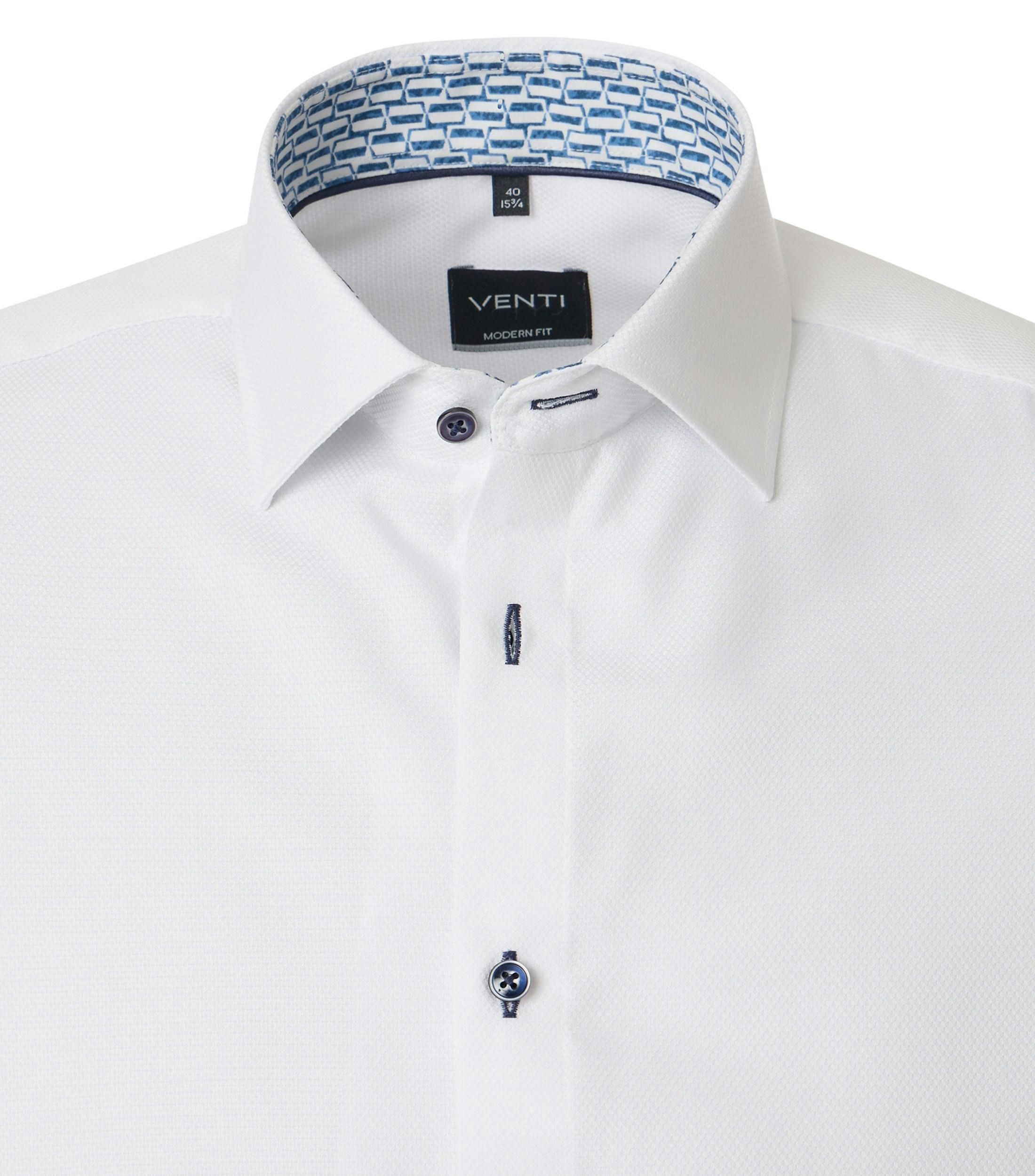 Ein Businesshemd im uni Muster in der Farbe Weiß