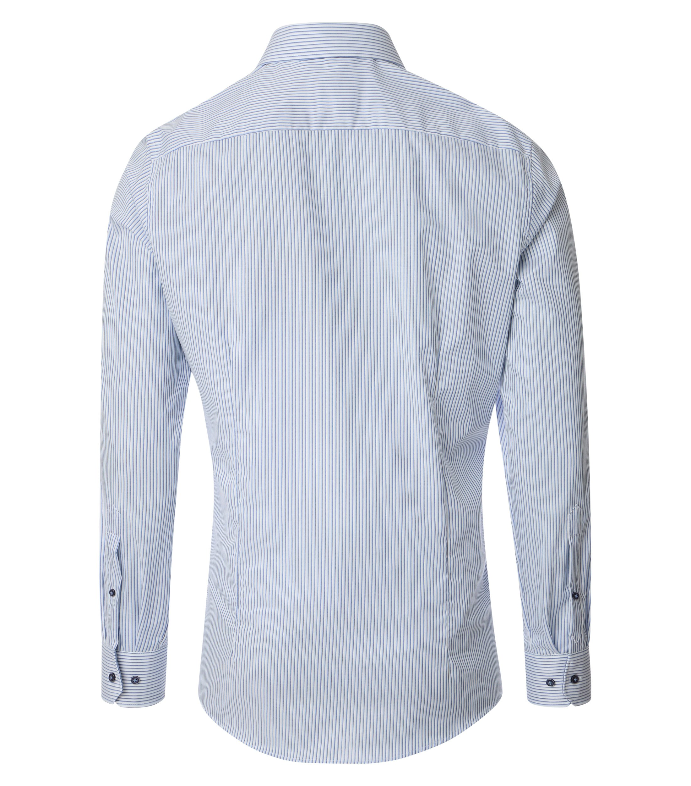 Ein Businesshemd im gestreift Muster in der Farbe Hellblau
