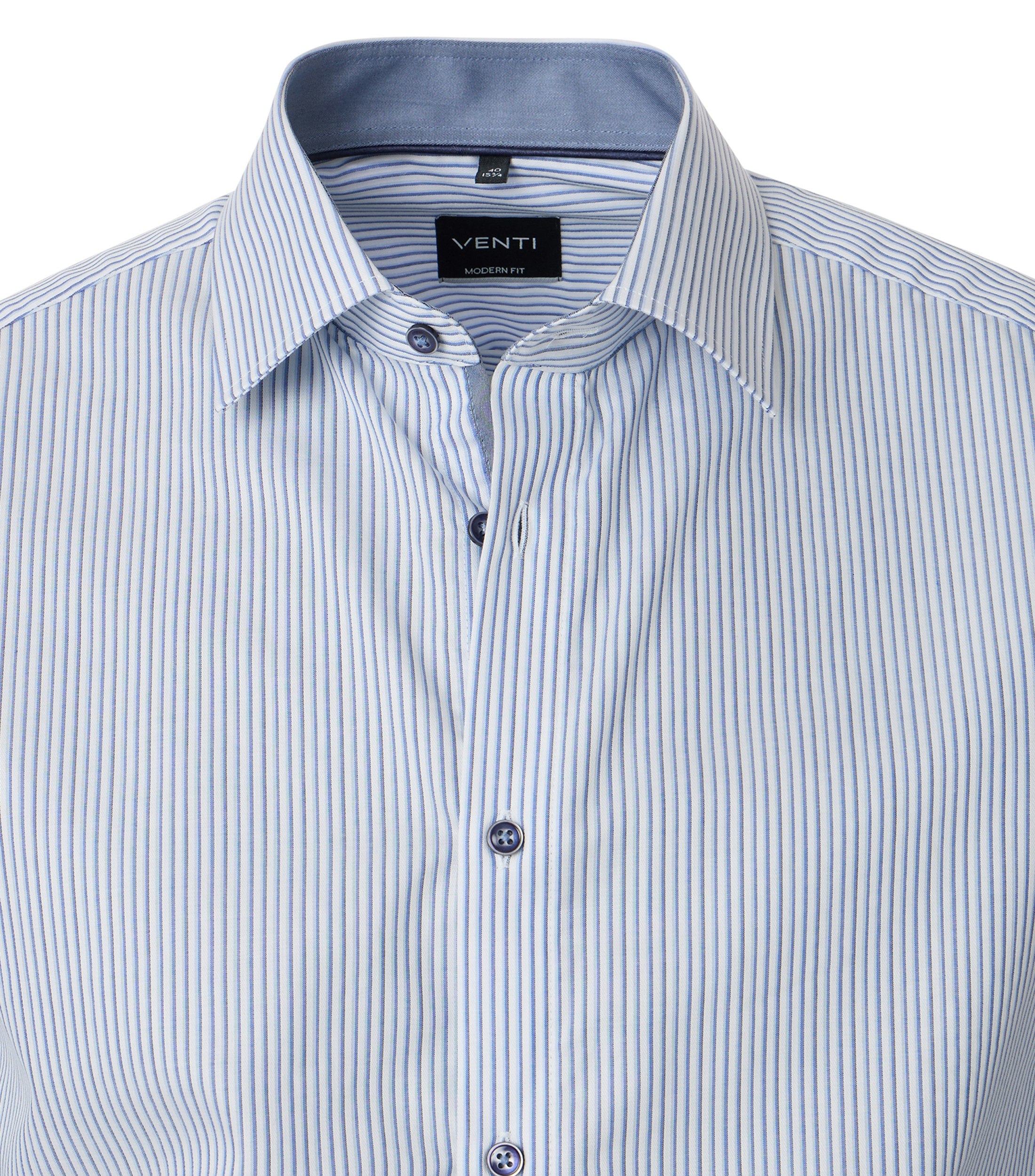 Ein Businesshemd im gestreift Muster in der Farbe Hellblau